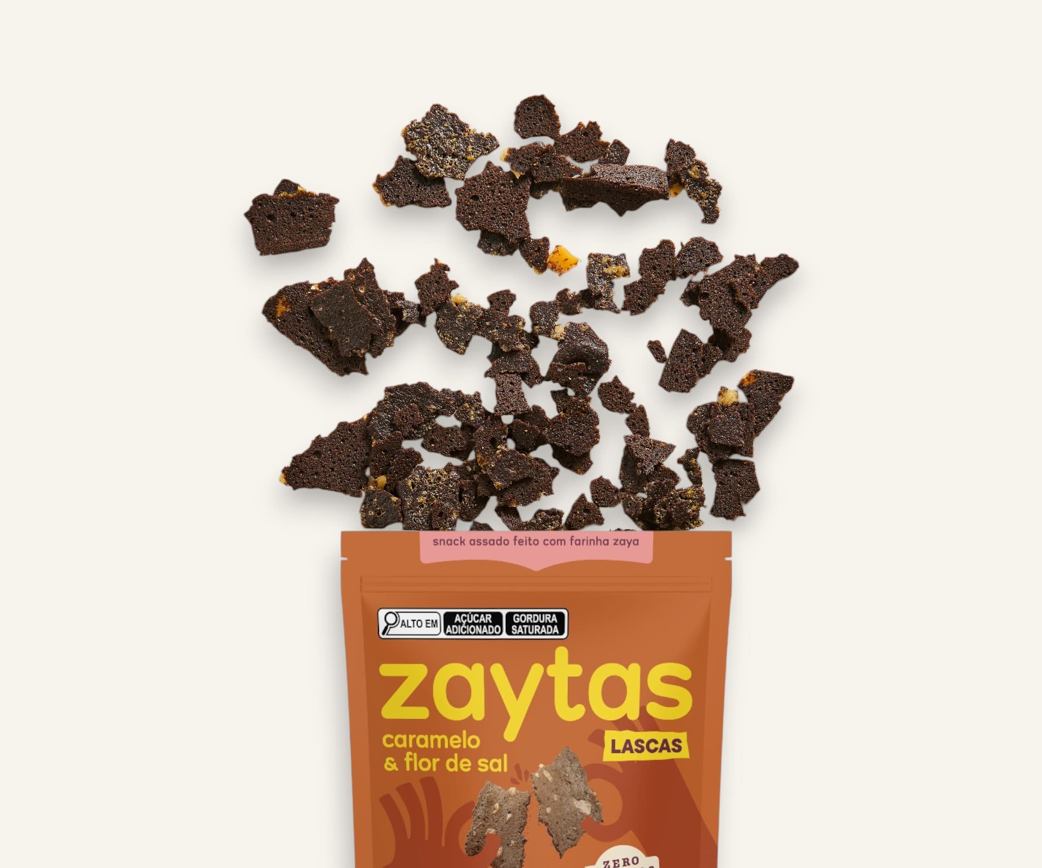 Lascas Zaytas caramelo e flor de sal 80g