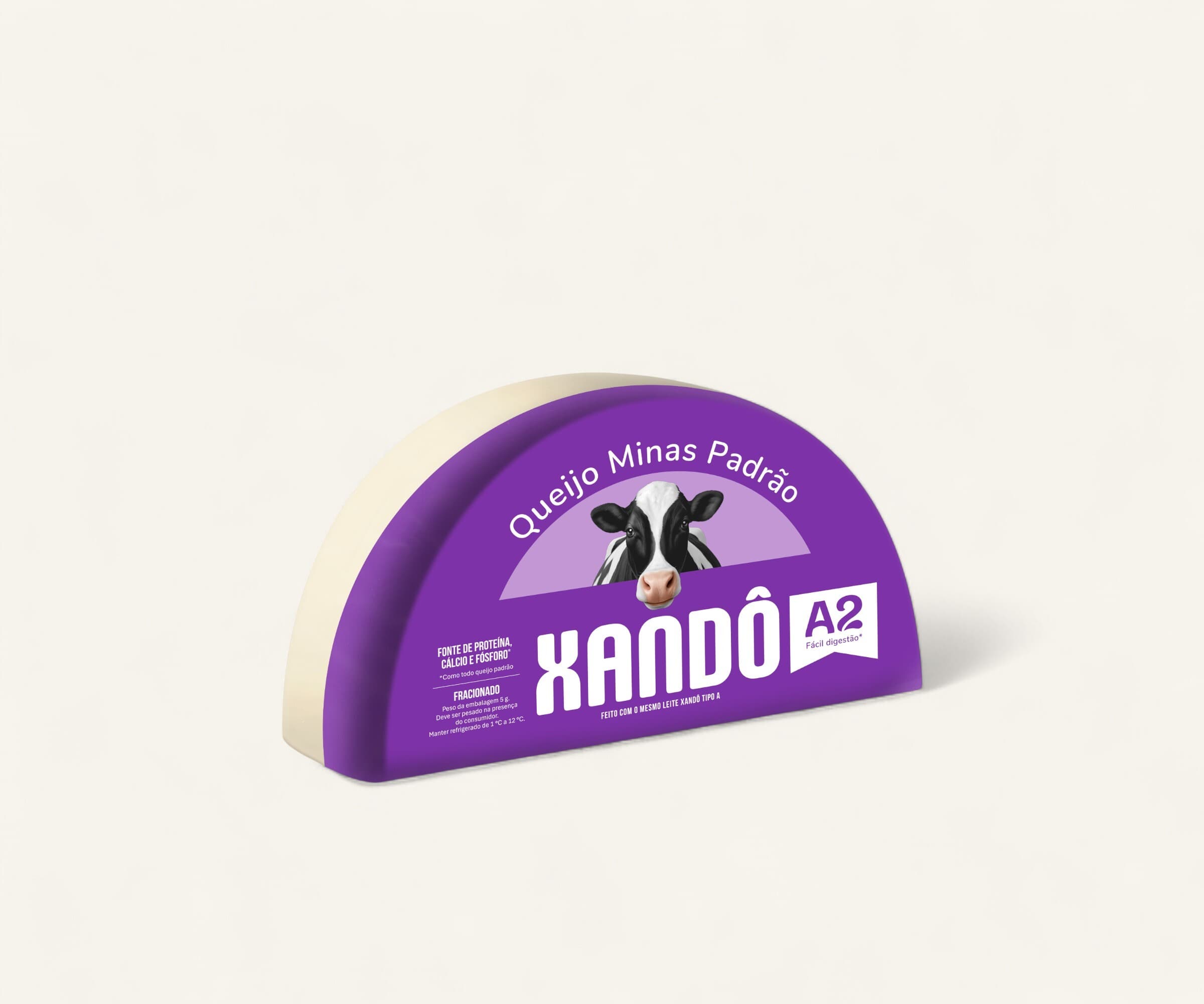 Queijo minas padrão feito com leite A2 Xandô 500g