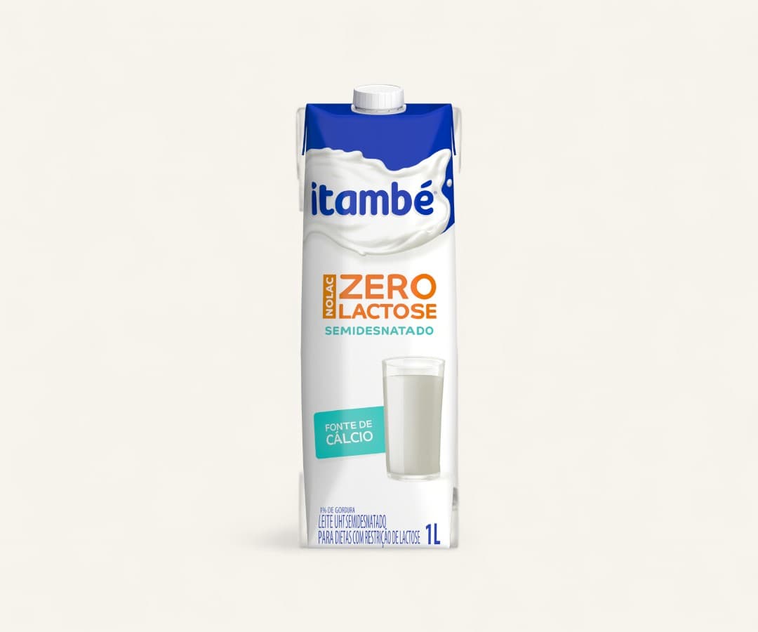 Leite UHT semidesnatado Nolac Itambé zero lactose 1l