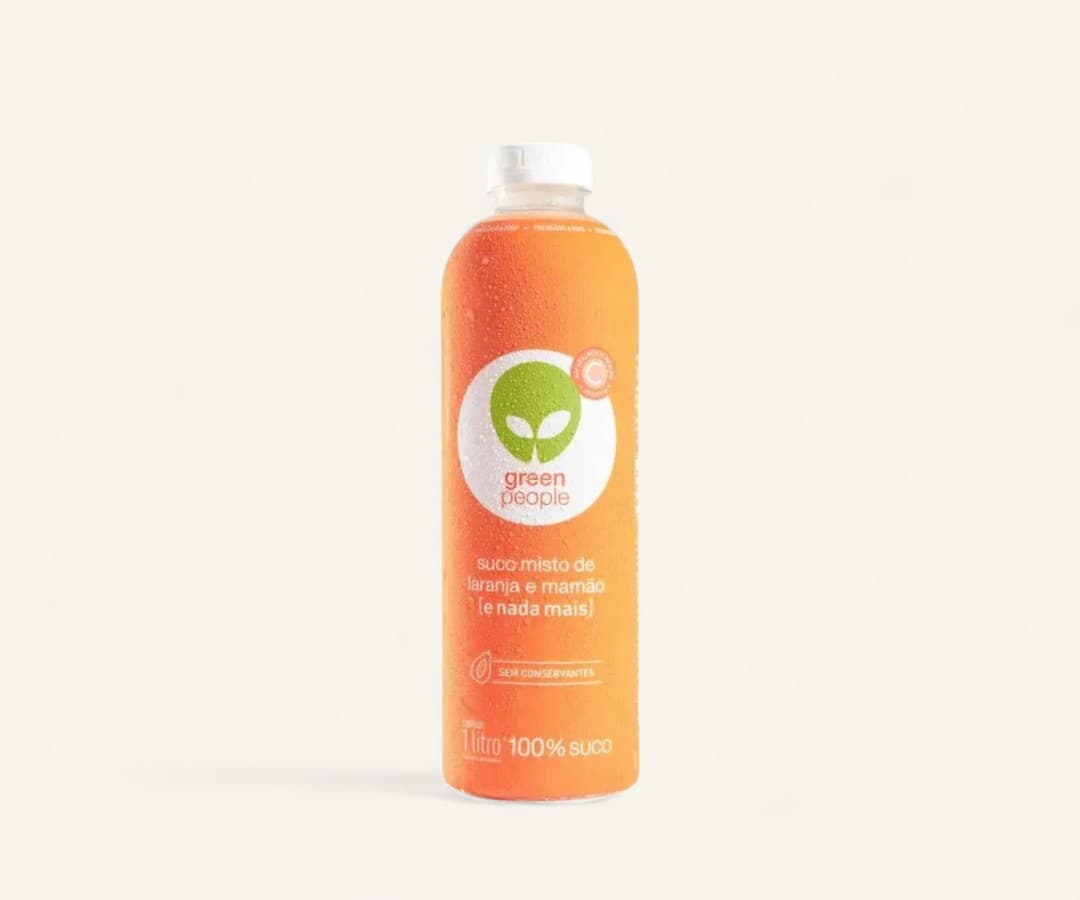 Suco de laranja com mamão Greenpeople 1l