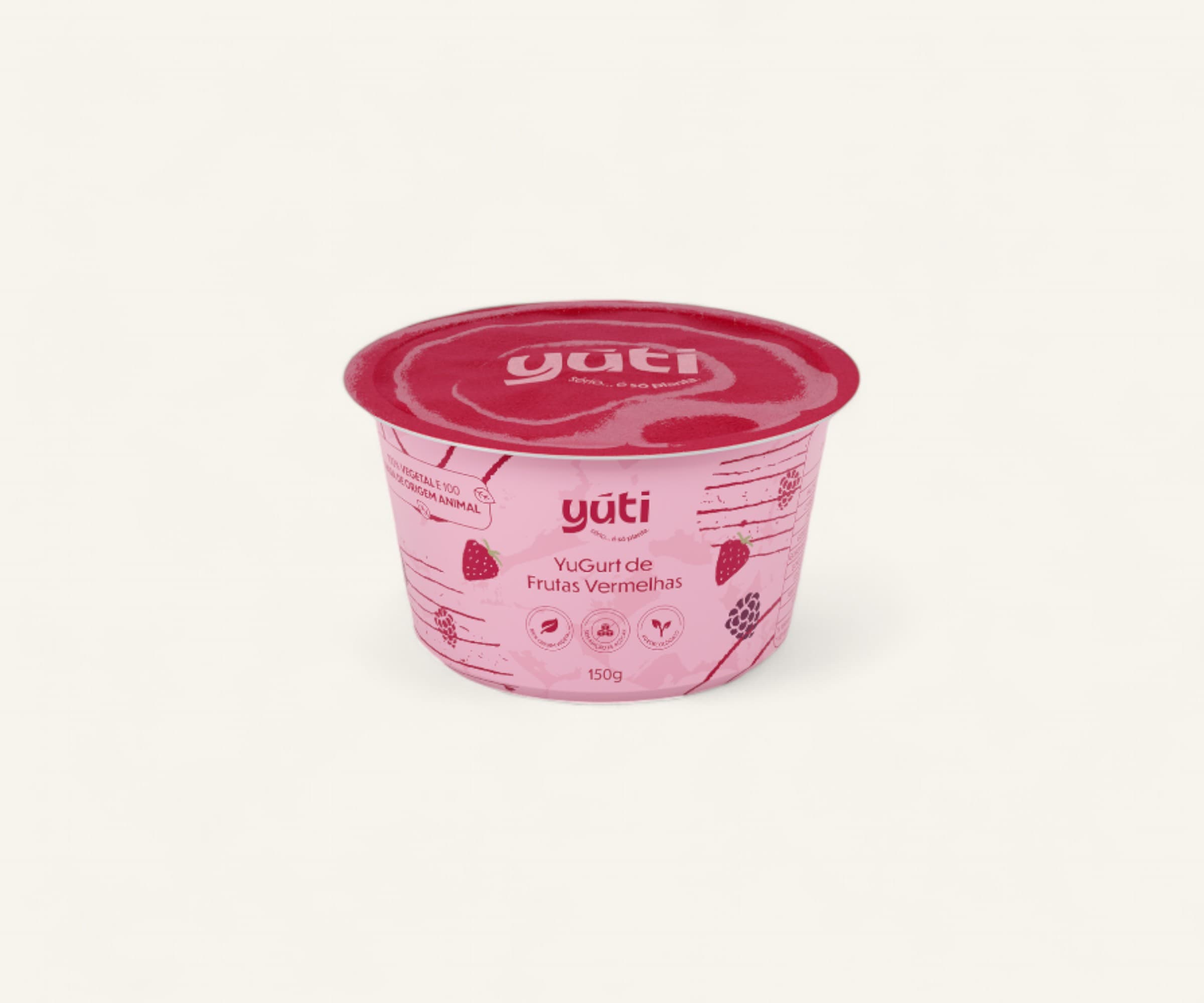 Iogurte vegetal de frutas vermelhas Yúti 150g