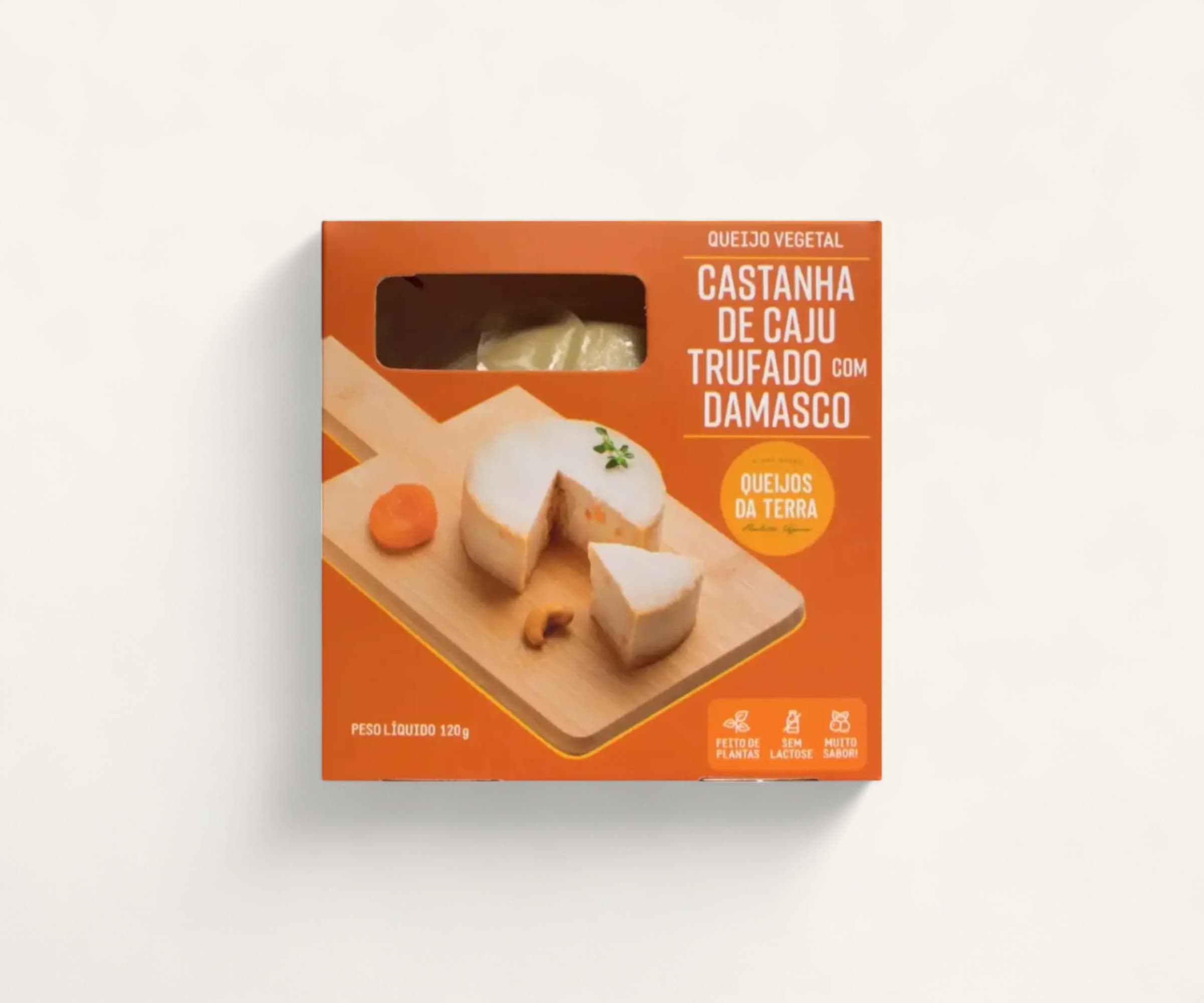 Queijo de castanha de caju trufado com damasco 120g