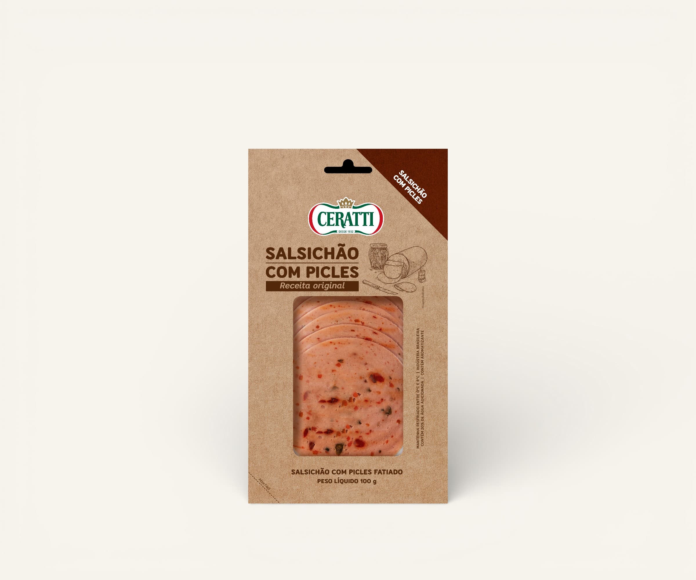Salsichão com picles fatiado Ceratti 100g