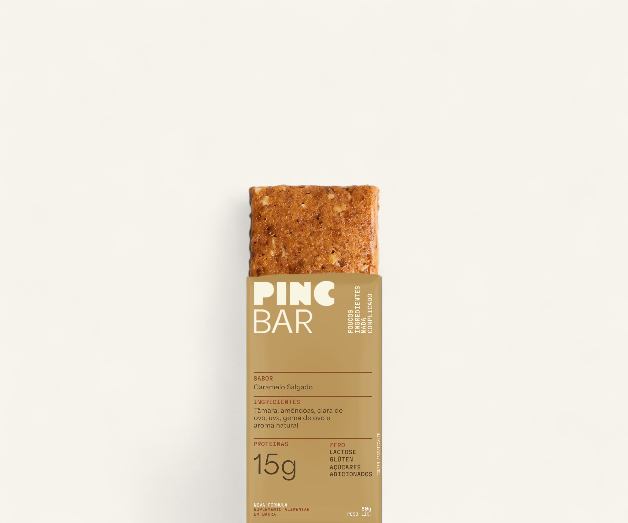 Barra de proteína 15g caramelo salgado Pincbar 50g
