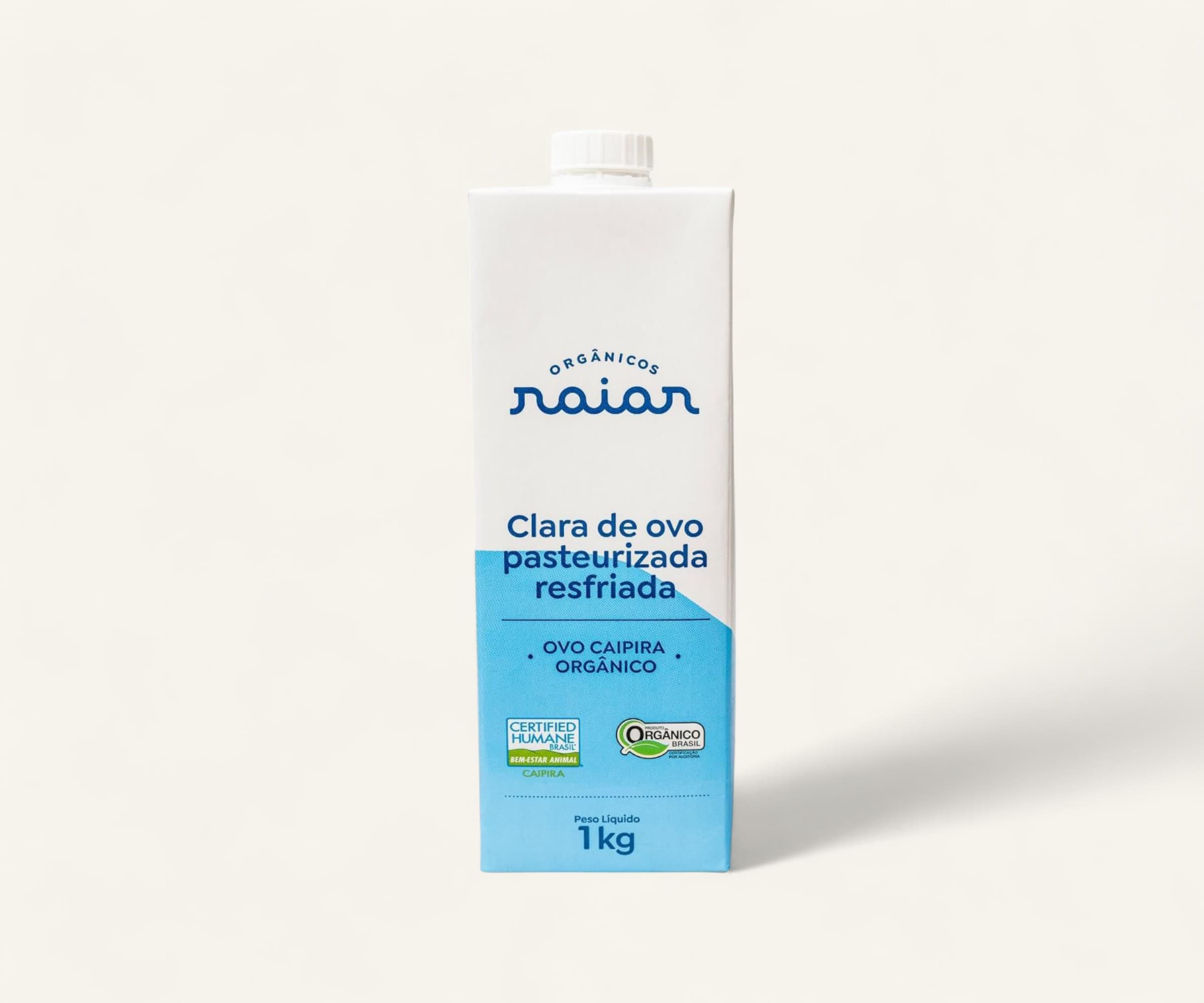 Clara de ovo orgânico pasteurizado resfriado 1kg