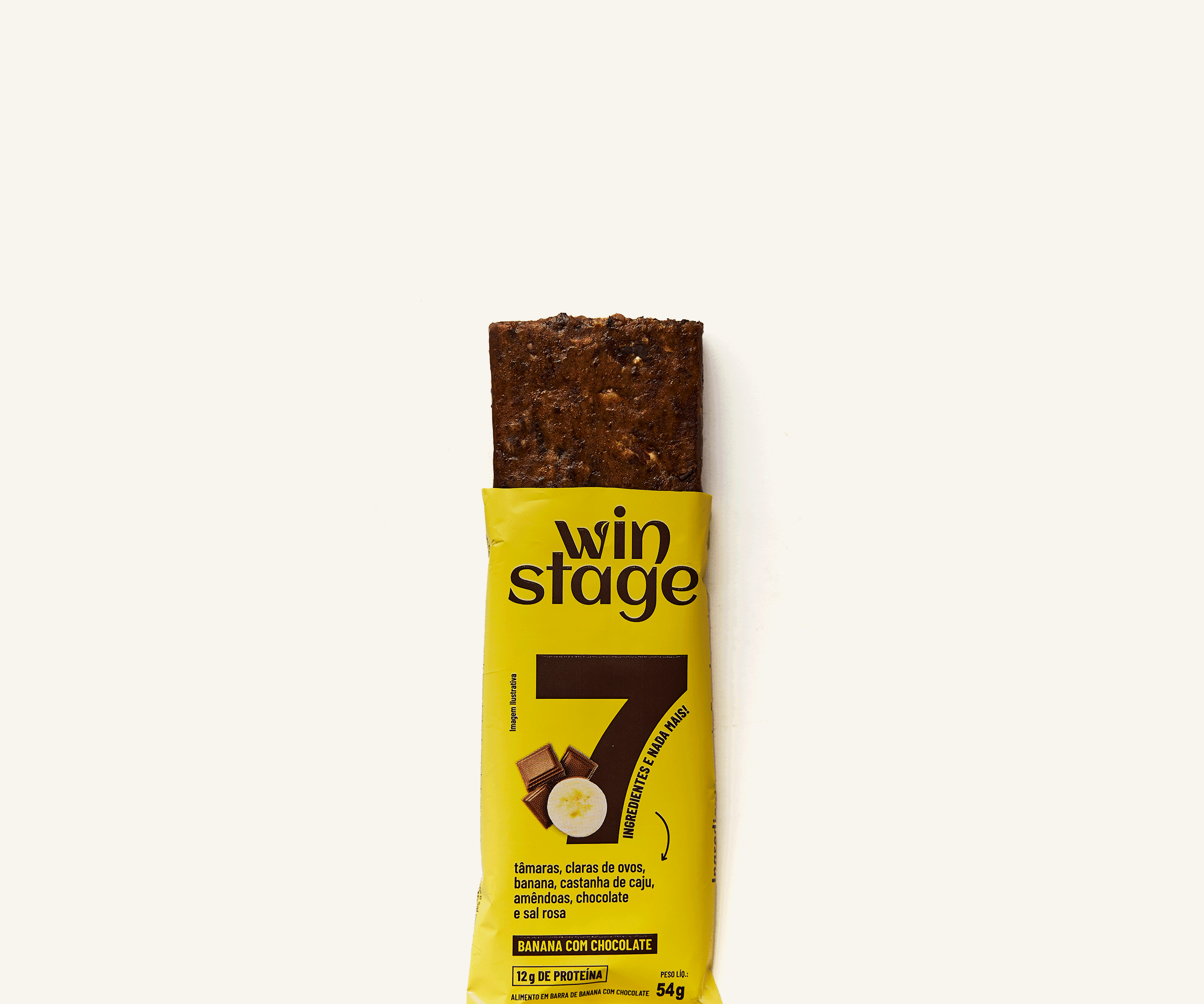 Barra de proteína Winstage banana com chocolate 54g