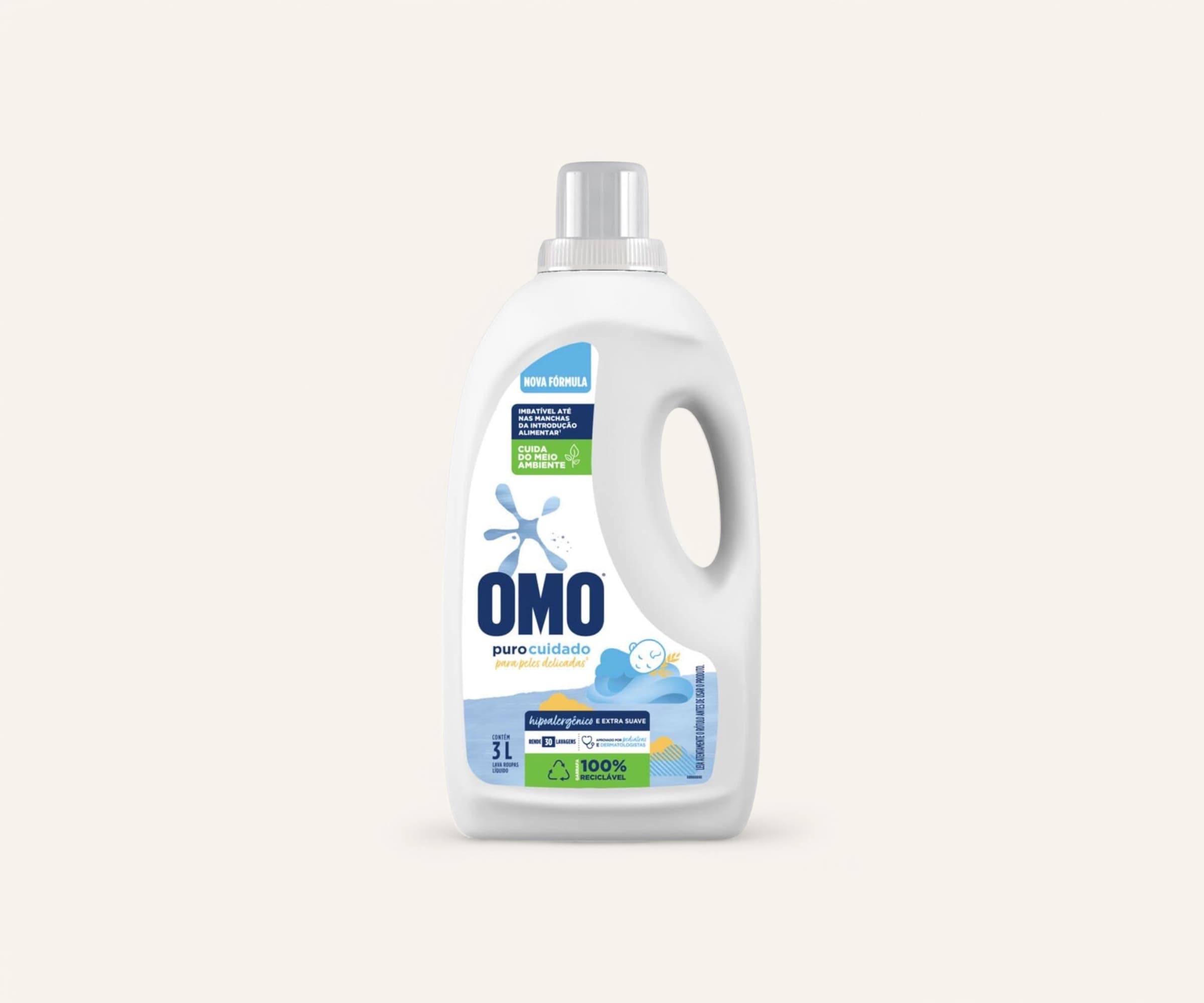 Sabão liquido Puro Cuidado OMO 3l