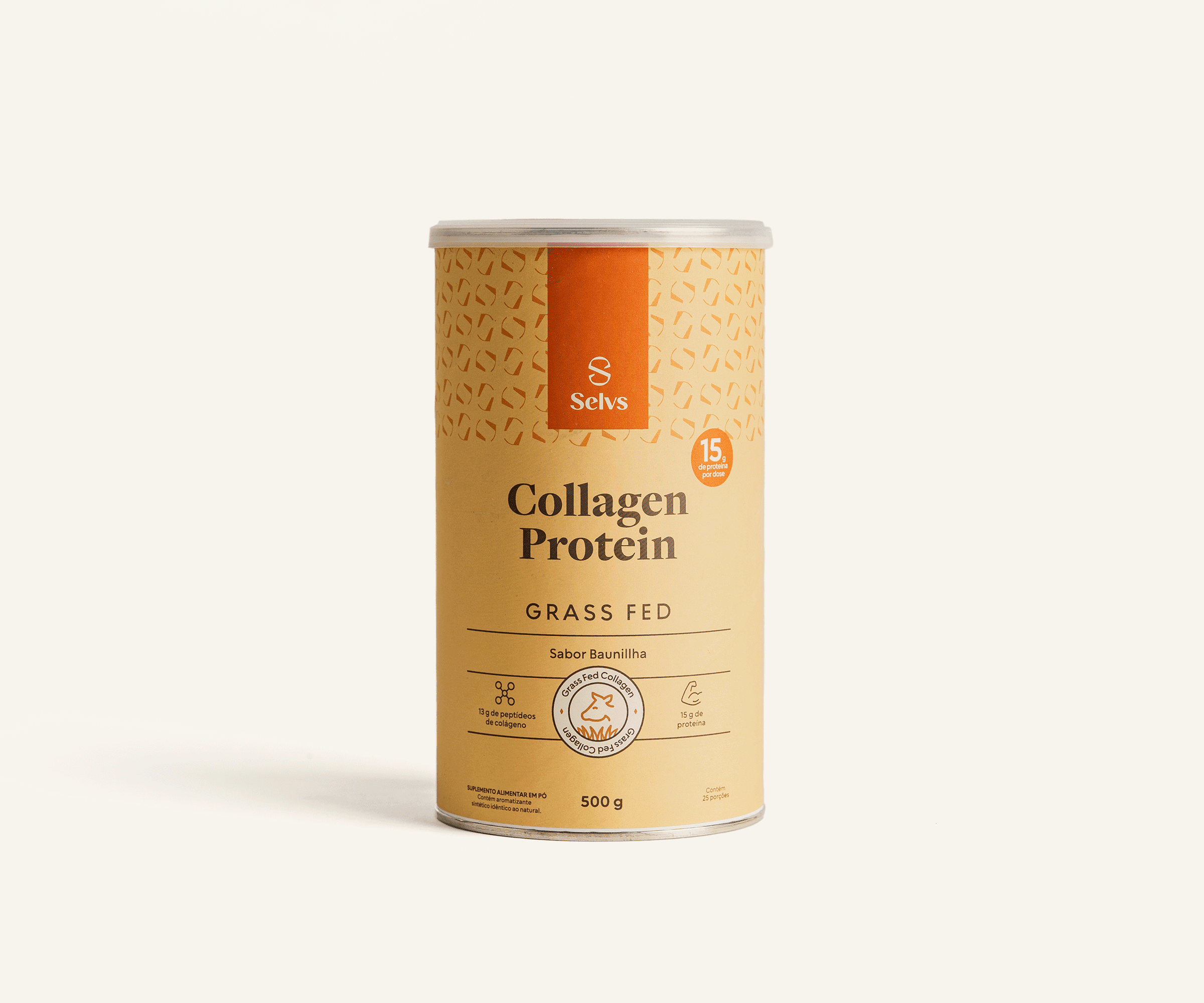 Collagen protein grass fed sabor baunilha 500g