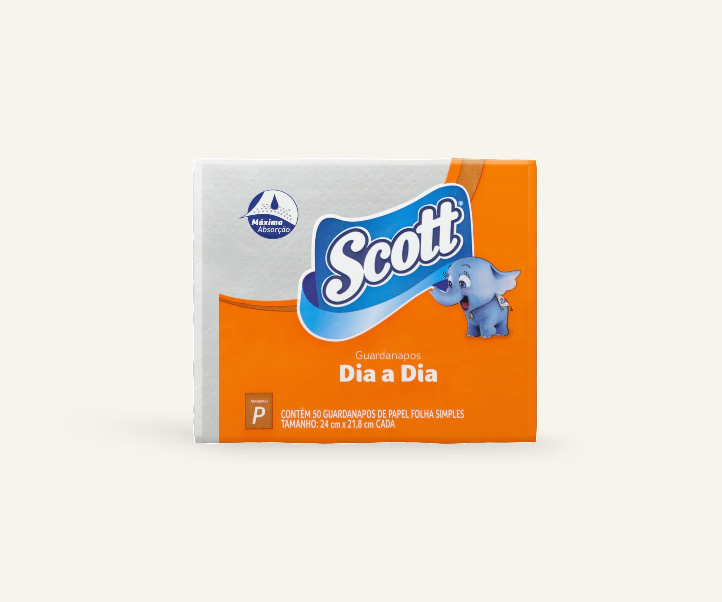 Guardanapo de papel folha simples tam. P Scott 50un