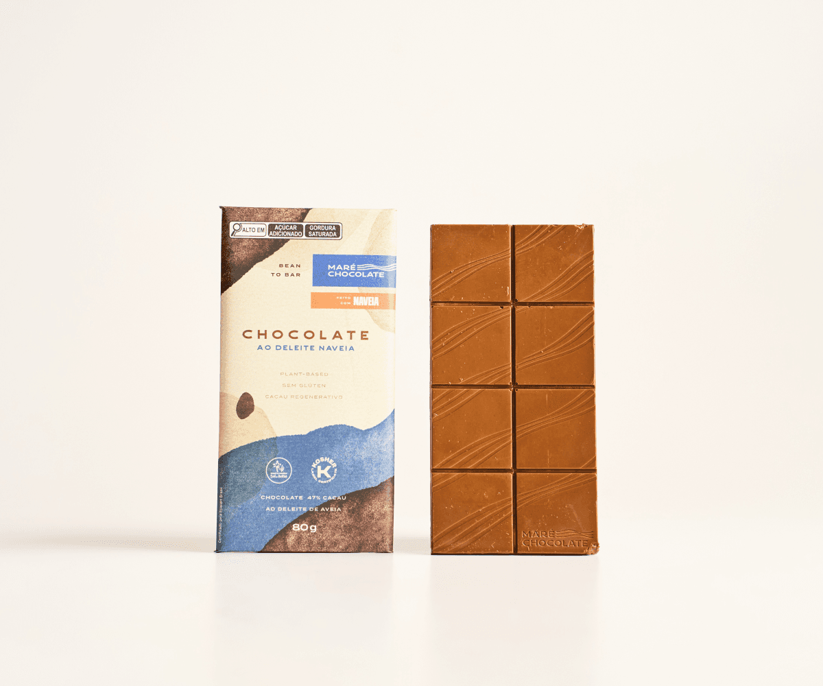 Chocolate 47% cacau ao leite de aveia 80g