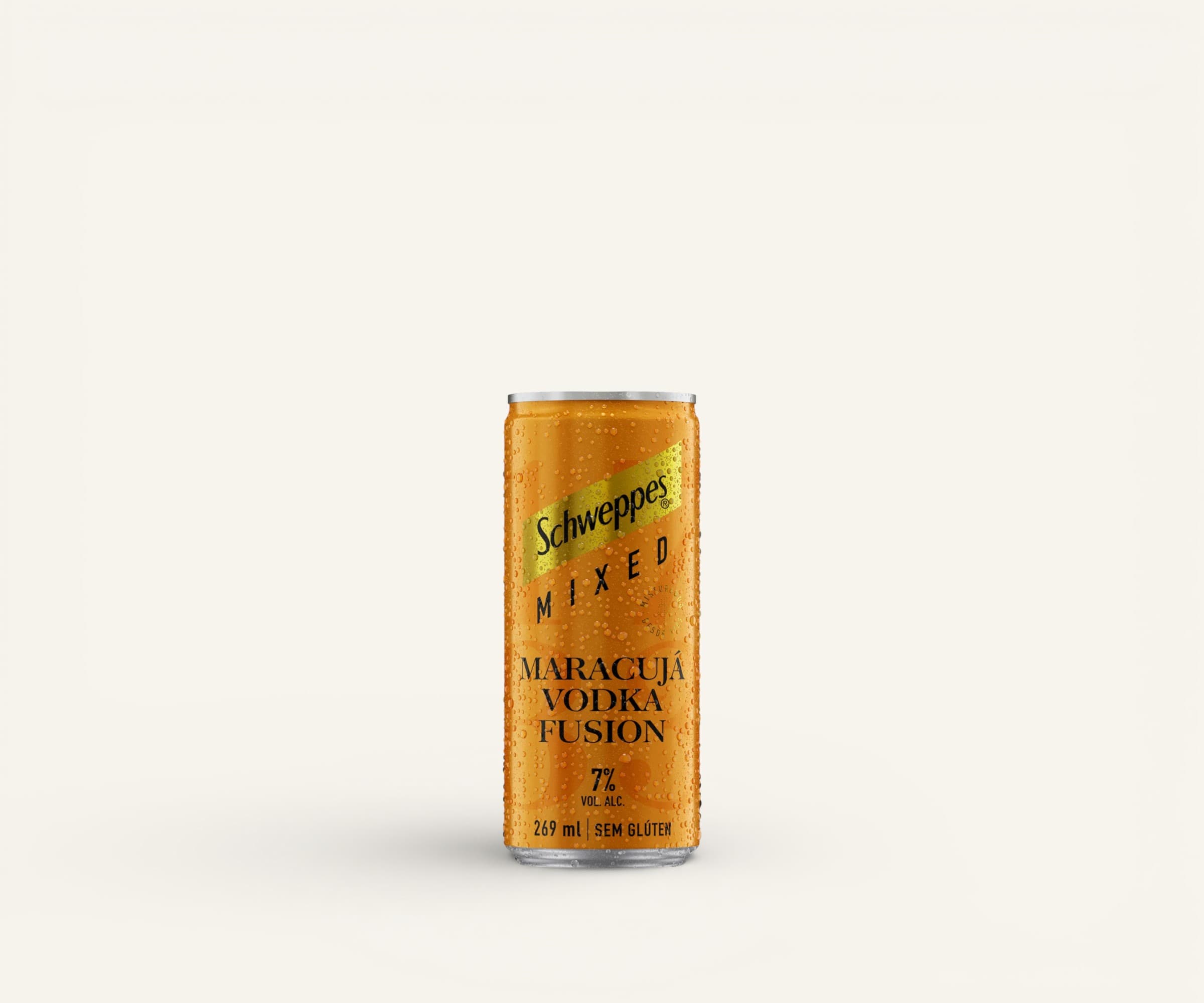 Drink alcoólico pronto Schweppes Mixed maracujá vodka fusion lata 269ml