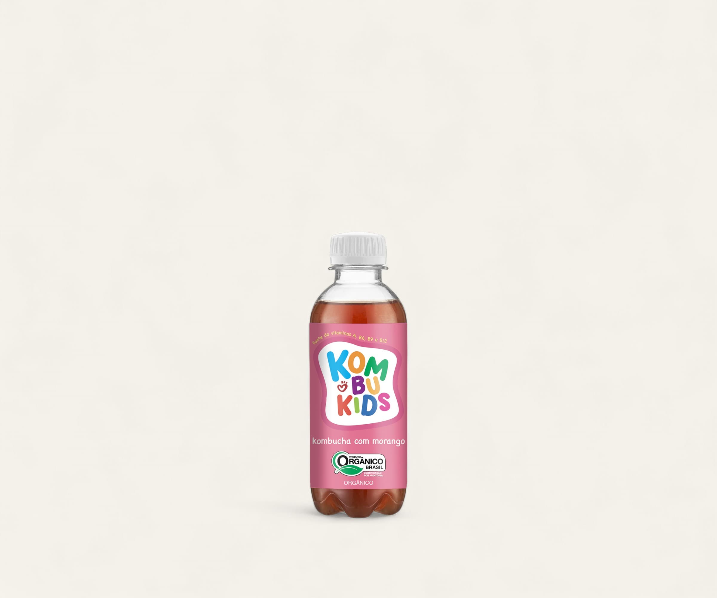 Kombucha com morango Kombukids orgânico BioZen 200ml