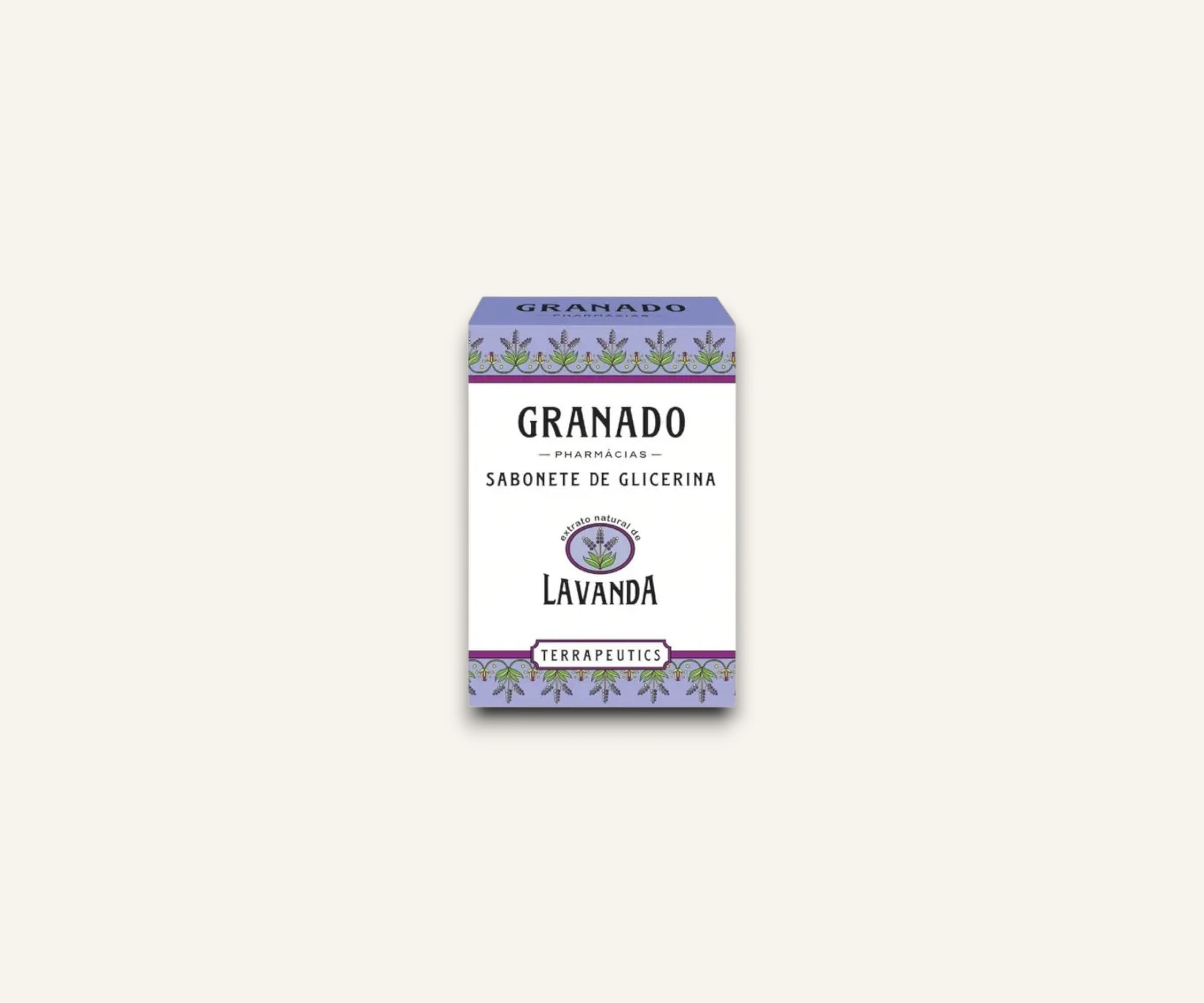 Sabonete de glicerina em barra Terrapeutics lavanda Granado 90g