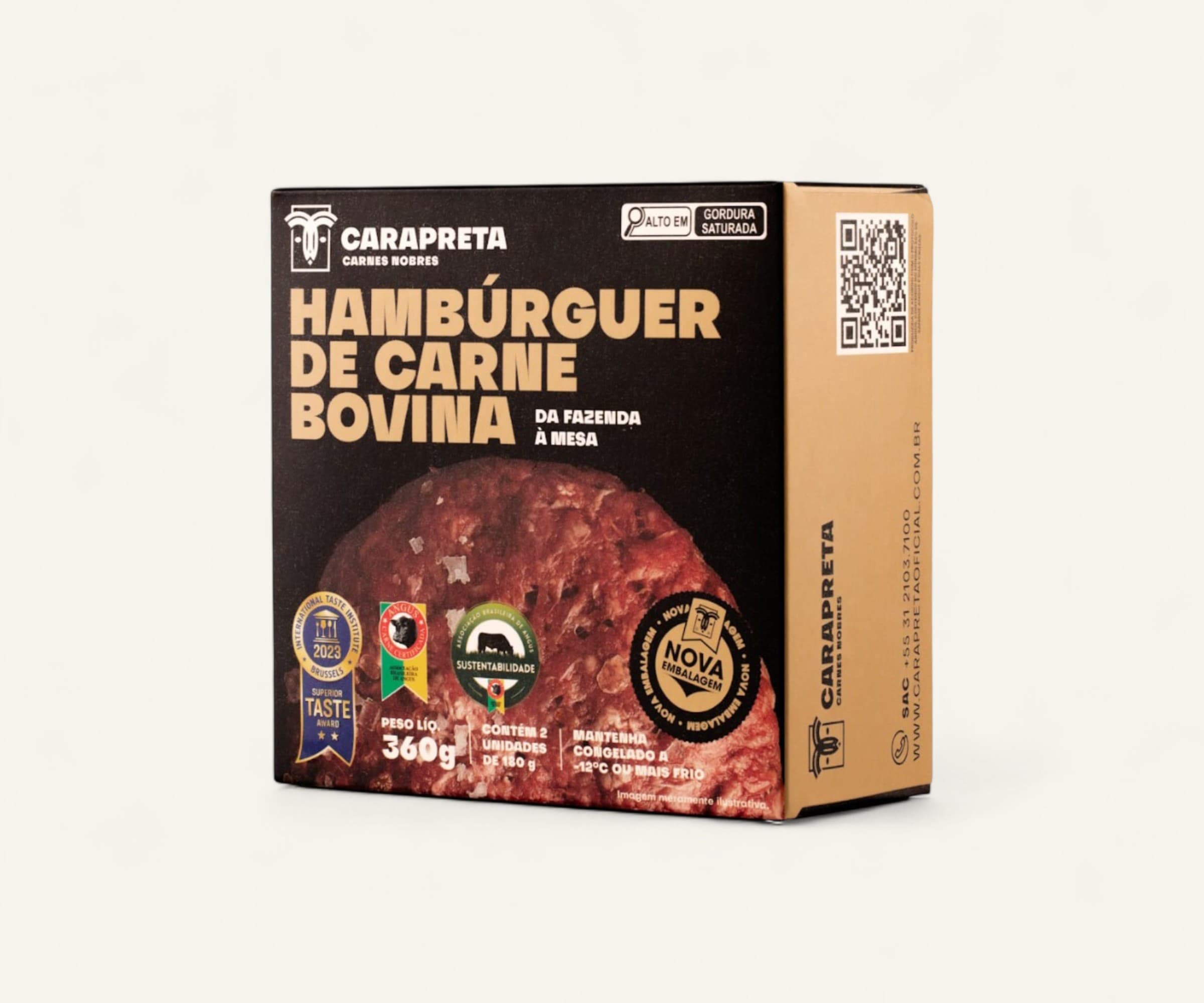 Hambúrguer de carne bovina angus Carapreta 360g