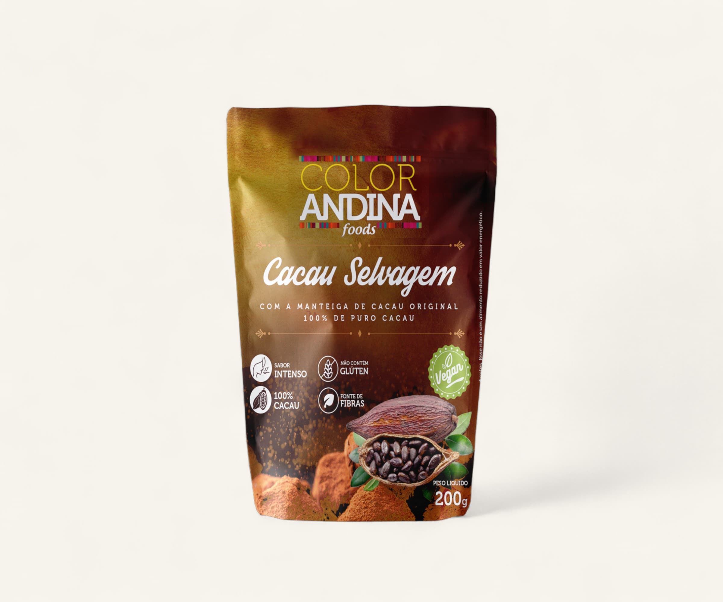 Cacau em pó selvagem Color Andina 200g