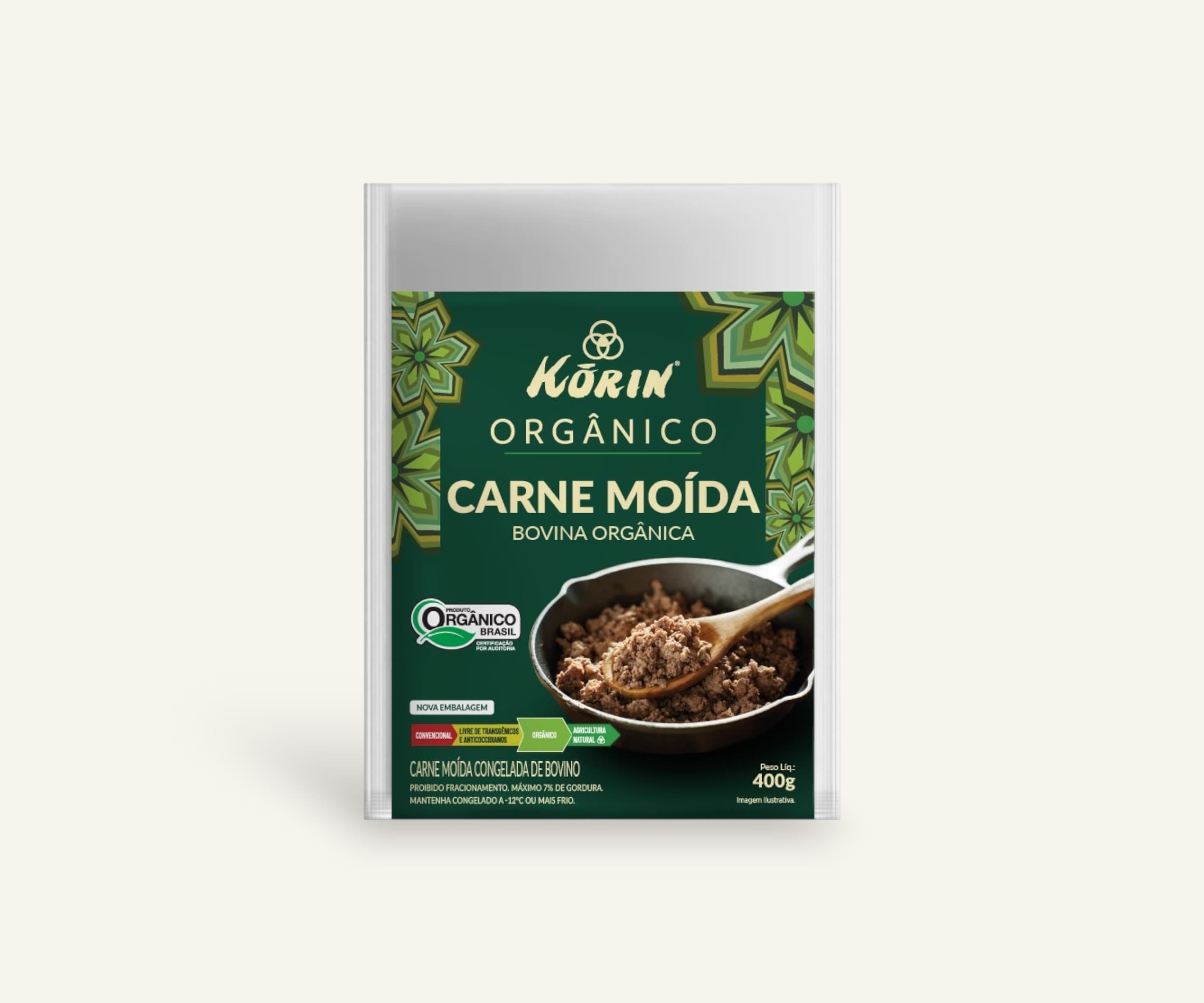 Carne moída orgânica congelado 400g
