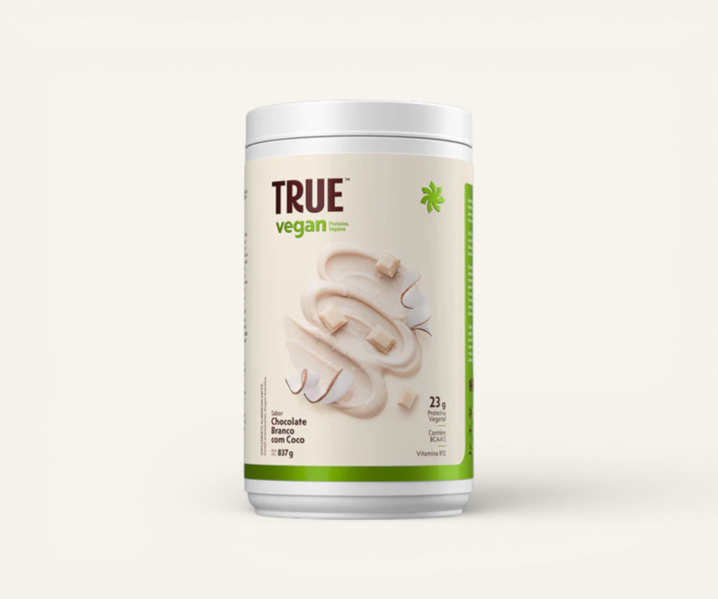 Proteína vegana sabor chocolate branco com coco 837g