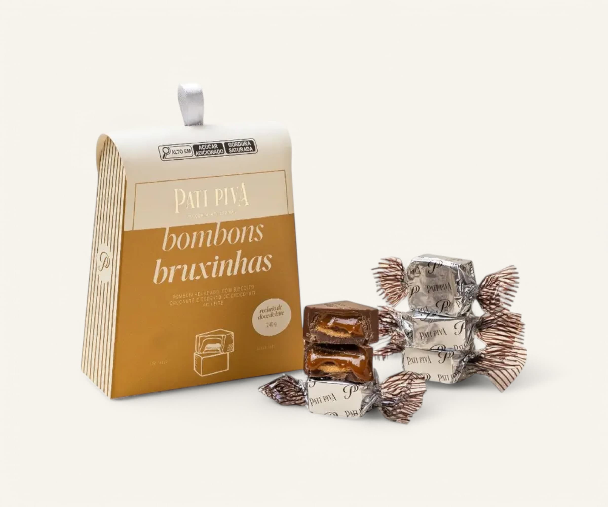 Bombons bruxinhas de doce de leite 12 unidades Pati Piva 240g