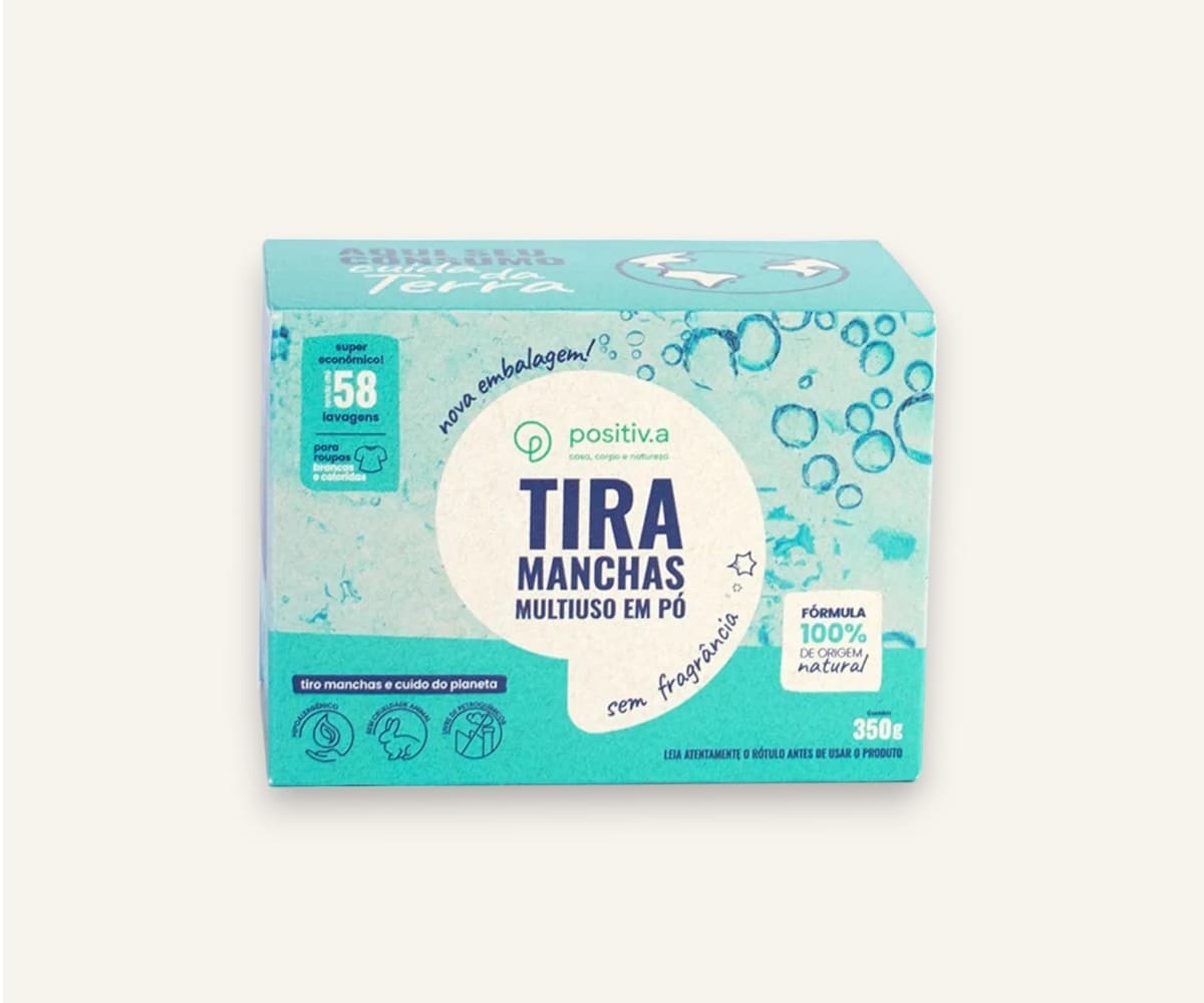 Tira manchas multiuso em pó sem fragrância Positiv.a 350g