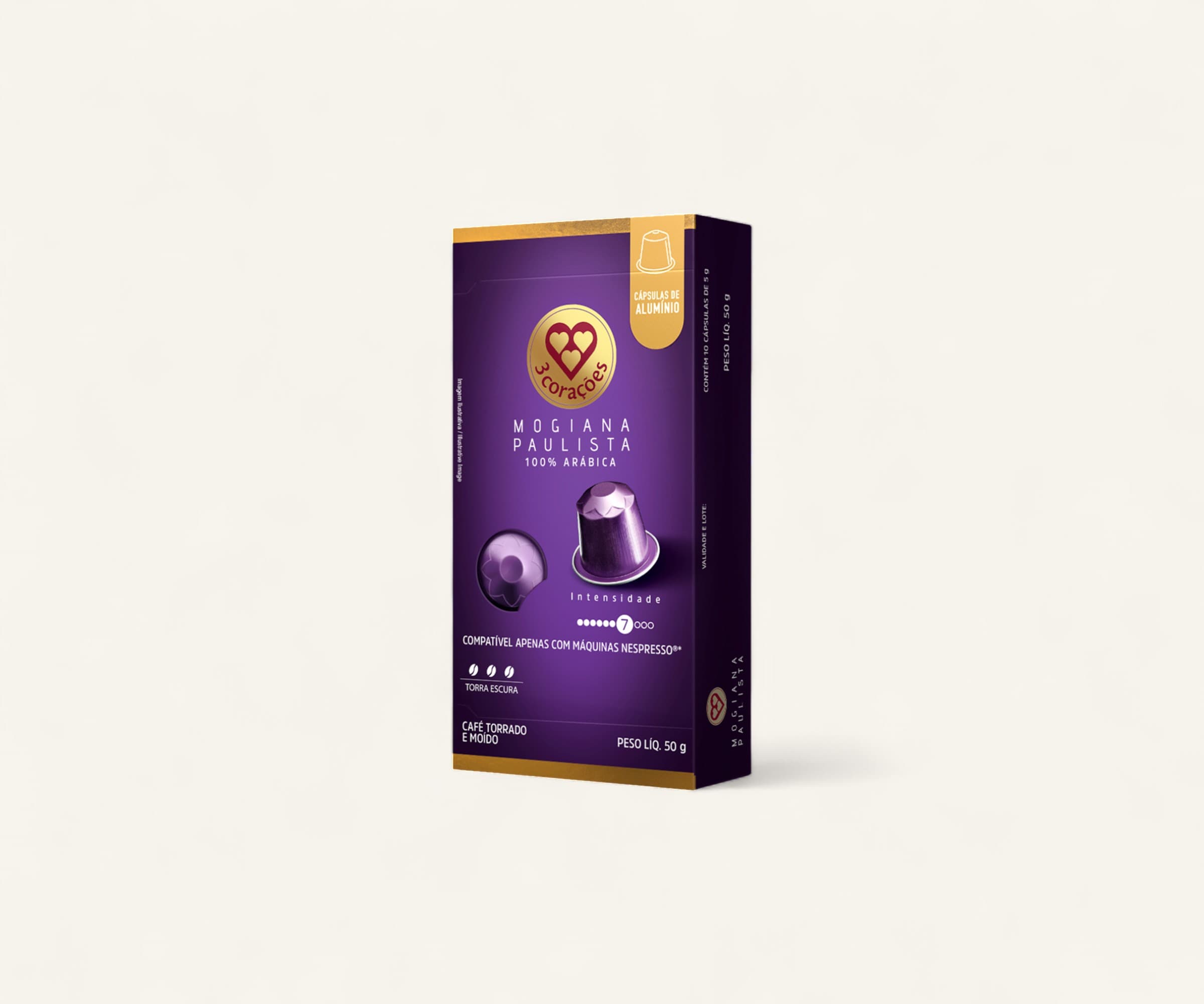 Café em cápsula Mogiana Paulista compatível com Nespresso 100% arábica 3 Corações 10 cápsulas