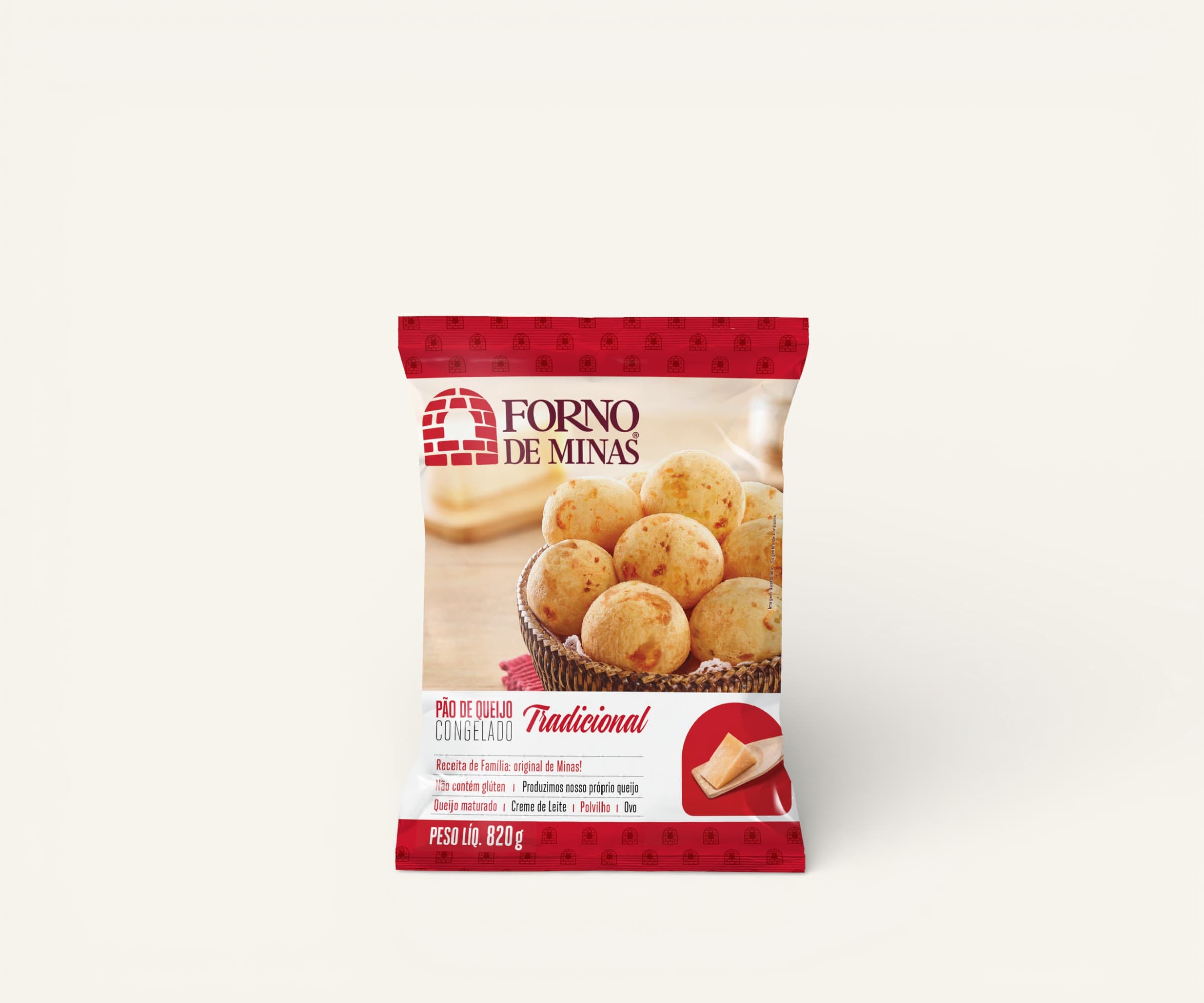 Pão de Queijo Congelado Tradicional Forno de Minas 820g