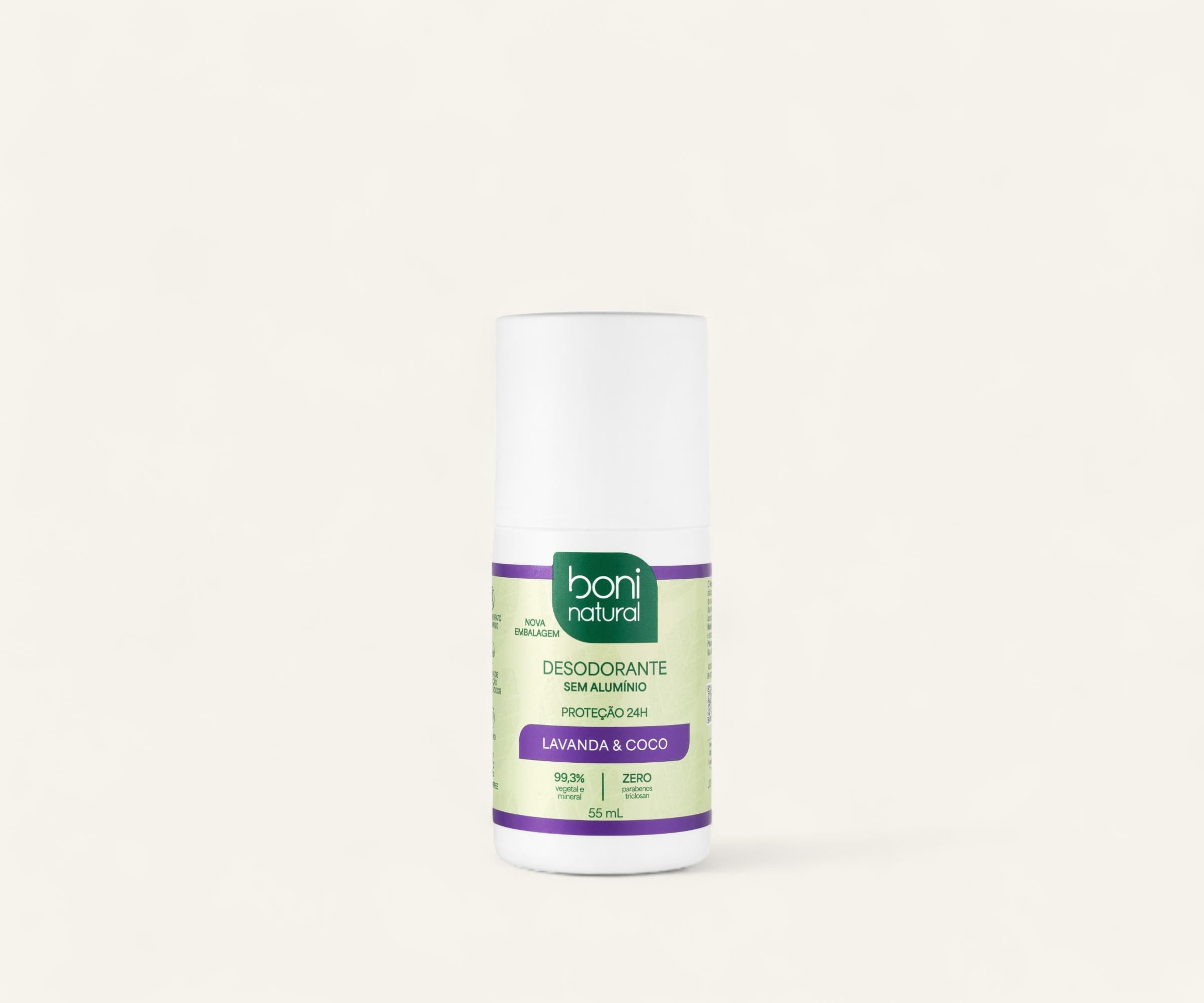Desodorante roll-on coco & lavanda Boni Natural 55ml