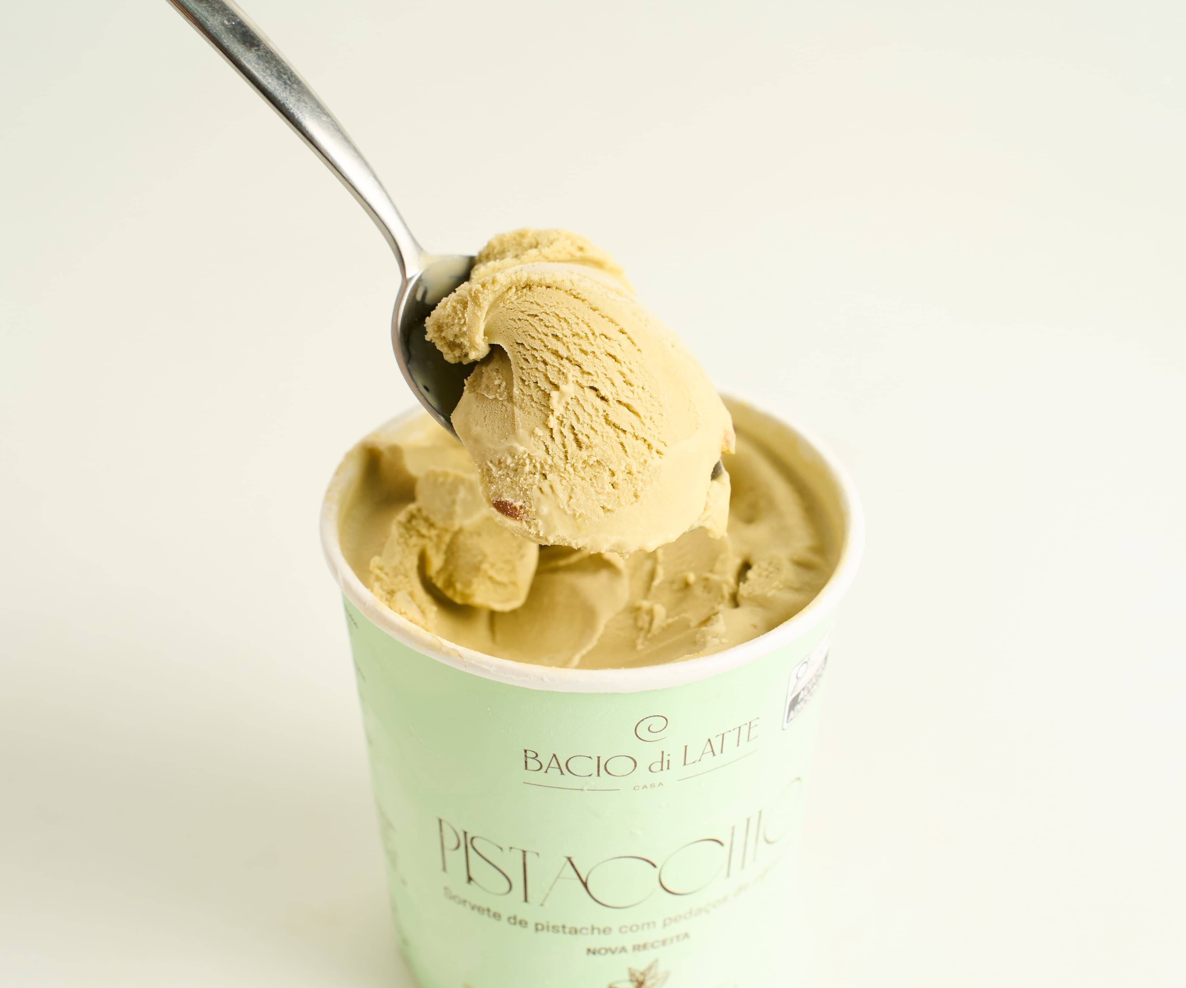 Sorvete de pistache Bacio Di Latte 490ml
