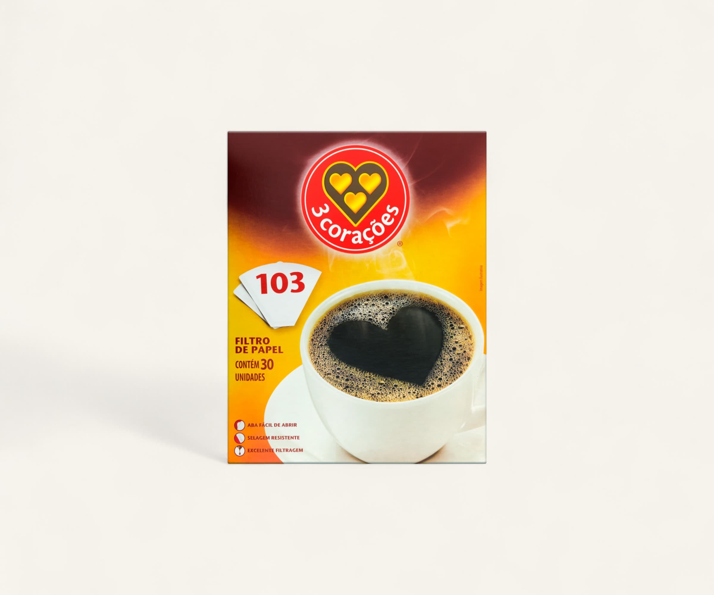 Filtro de papel n° 103 3 Corações 30un