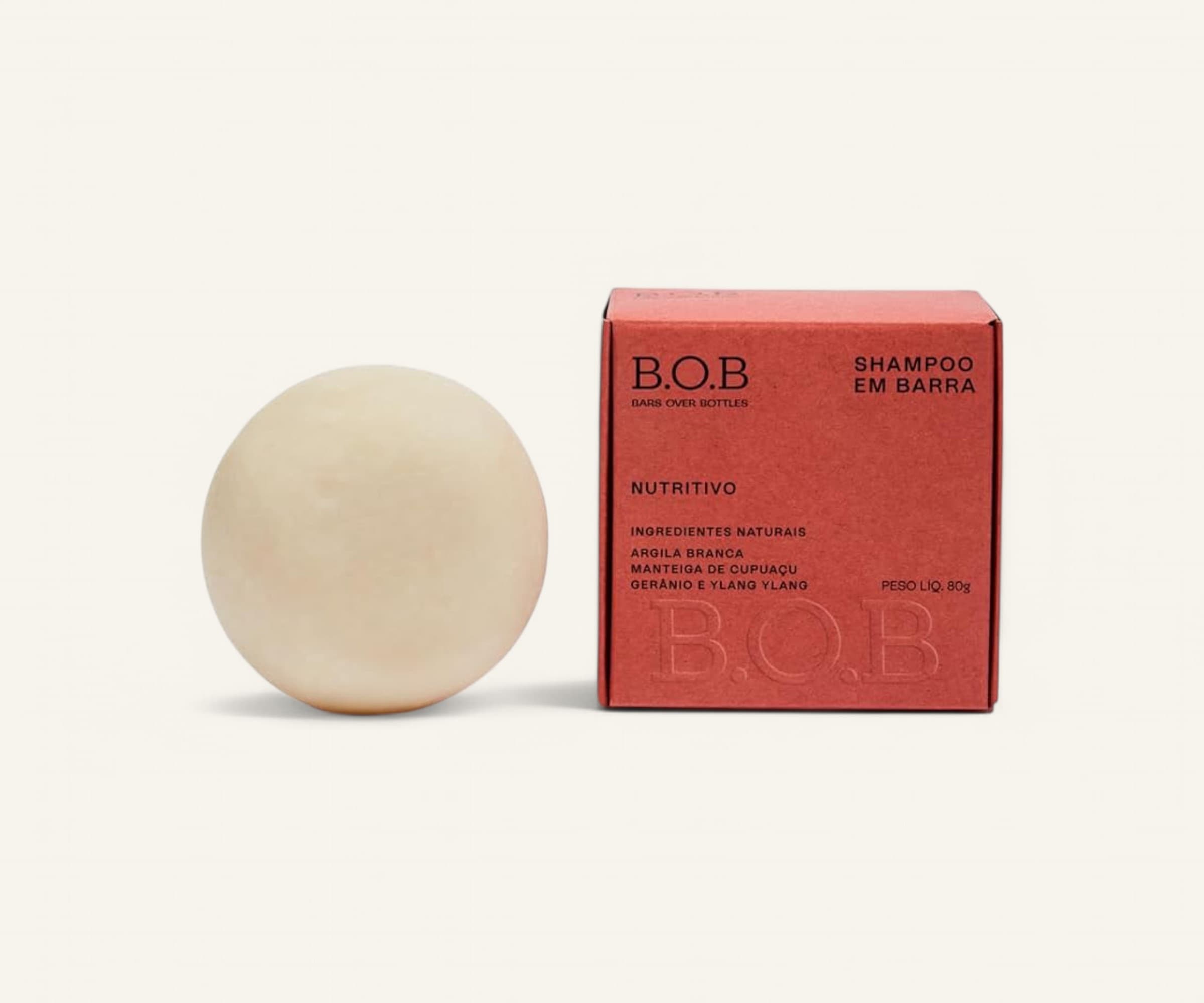 Shampoo em barra nutritivo B.O.B 80g