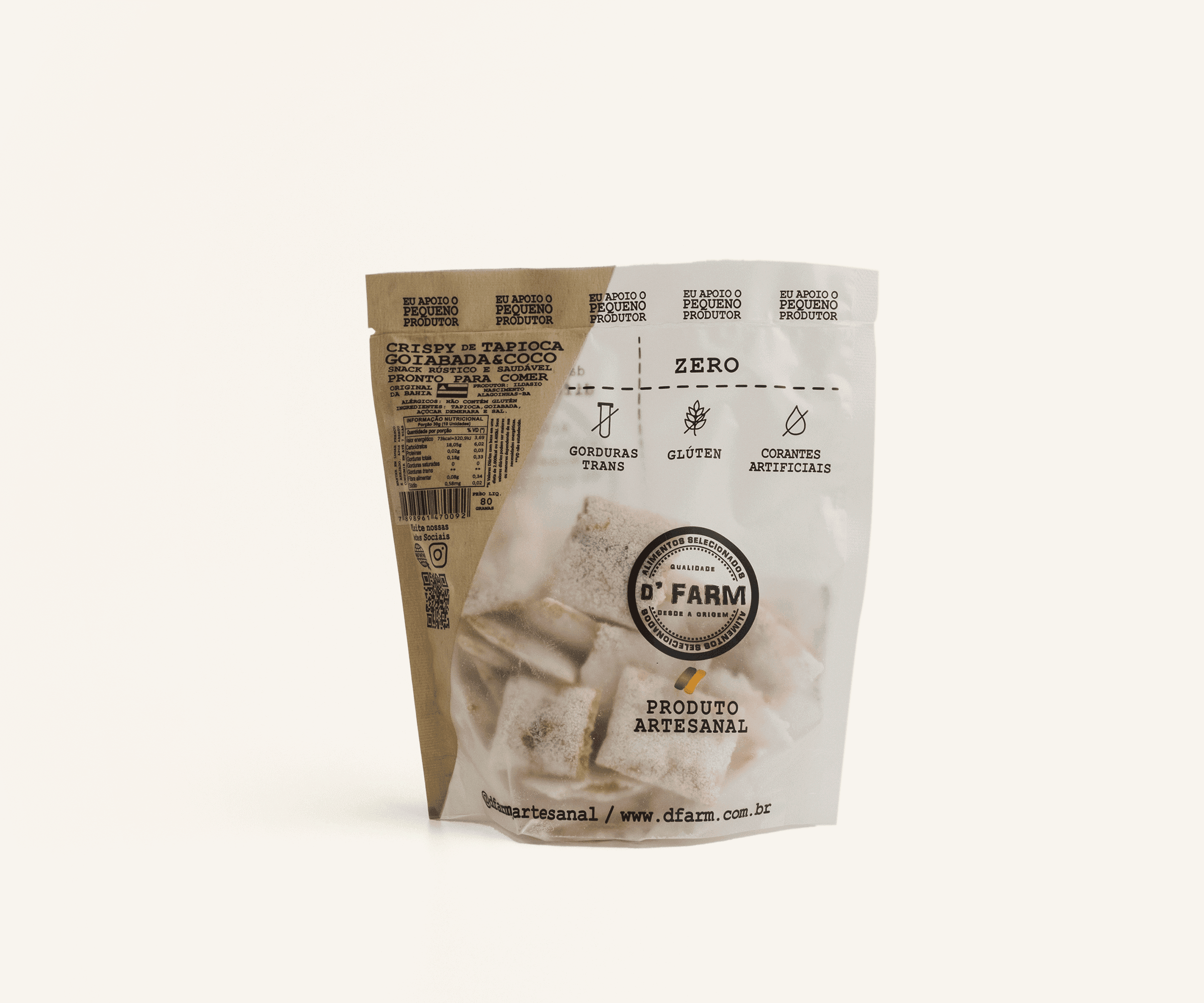 Crispy de tapioca com goiabada e coco 80g