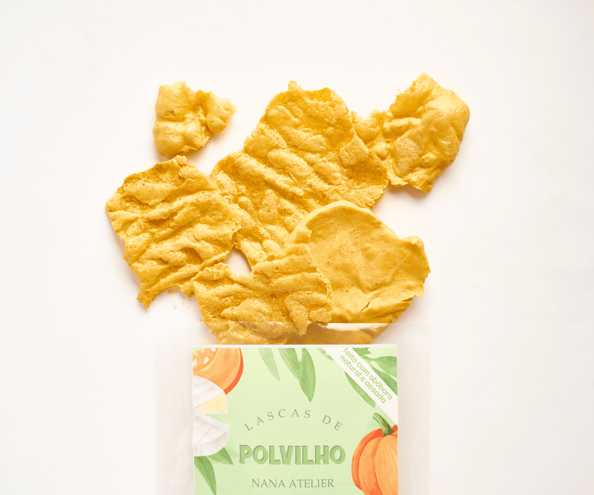Lascas de polvilho de abóbora com queijo de cabra 60g