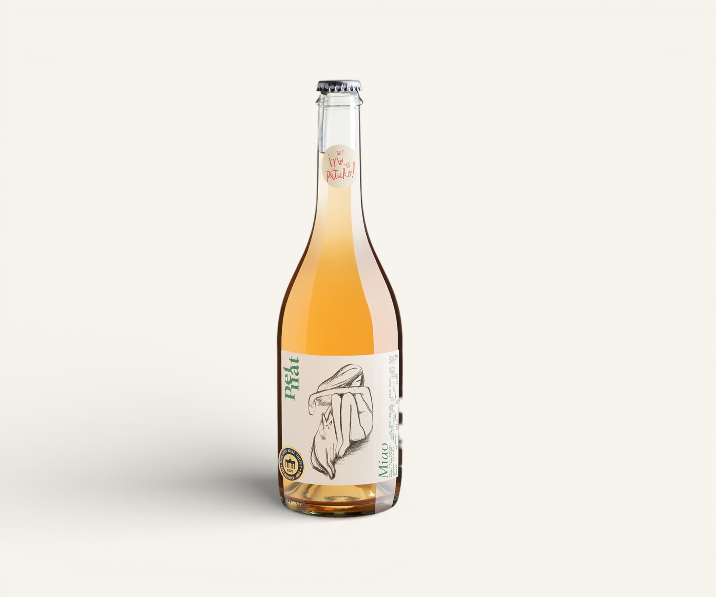 Vinho rosé chileno Miao PetNat Echeverria 750ml