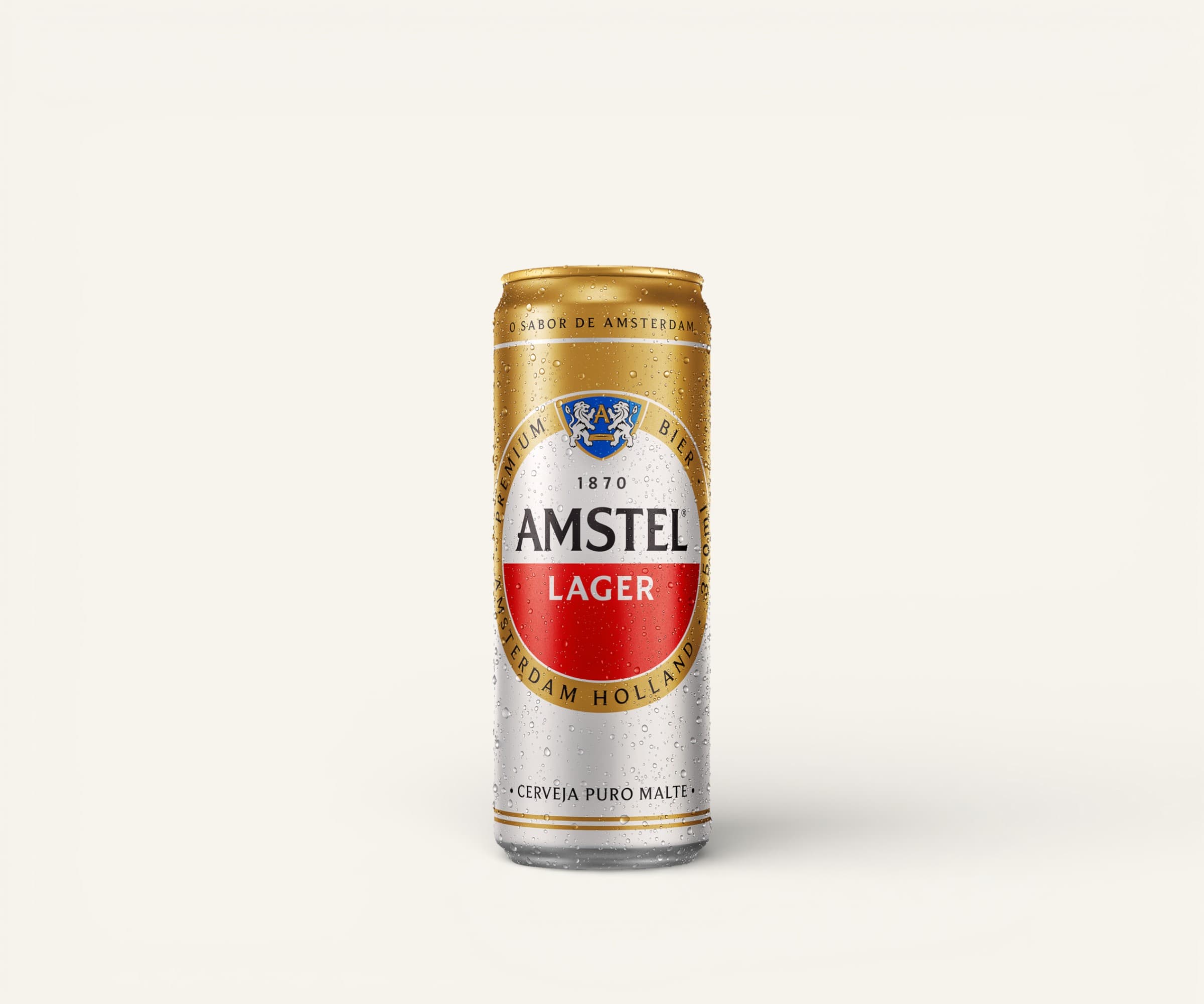 Cerveja puro malte lager Amstel lata 350ml