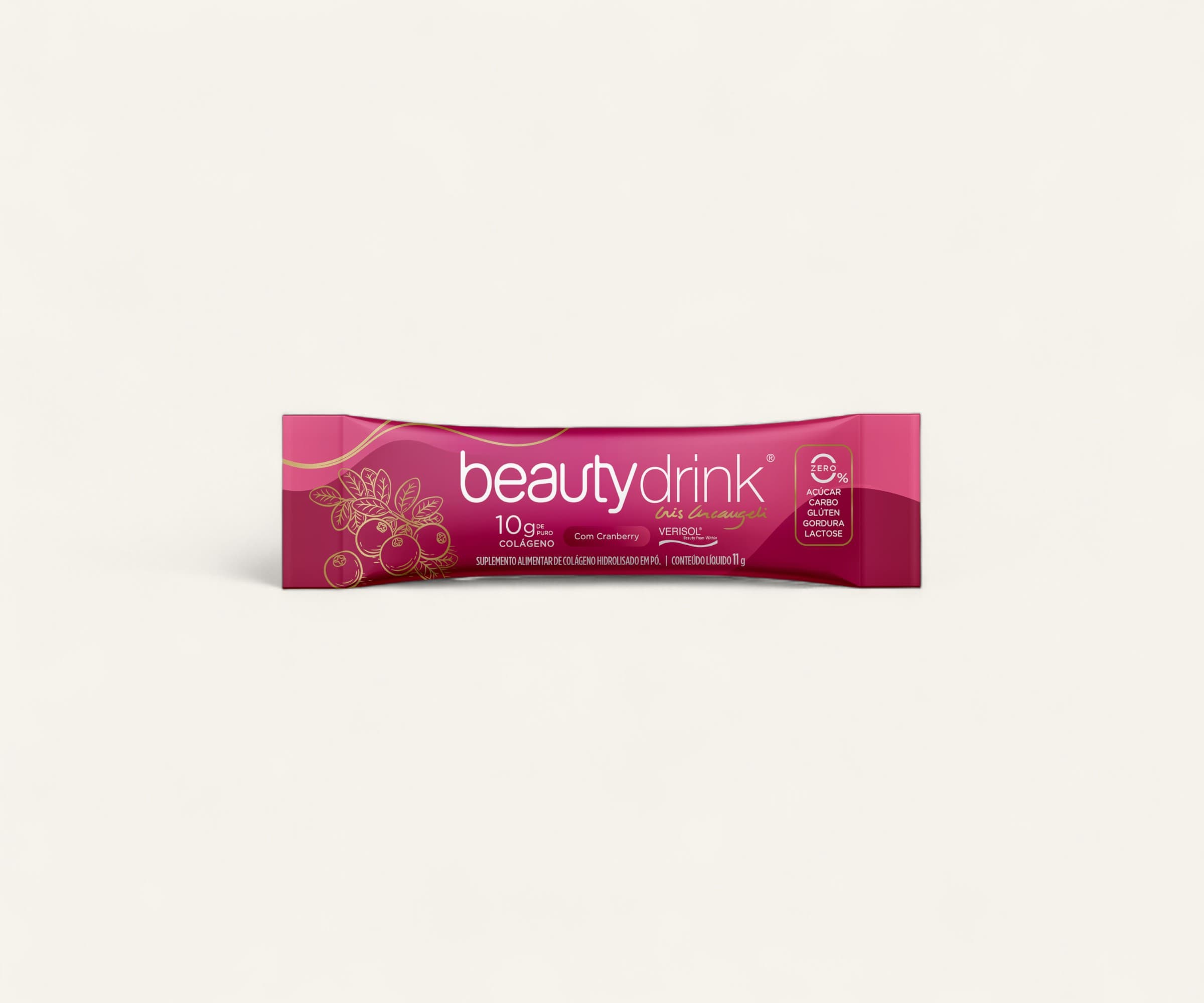 Suplemento de colágeno com canberry Beauty Drink 11g