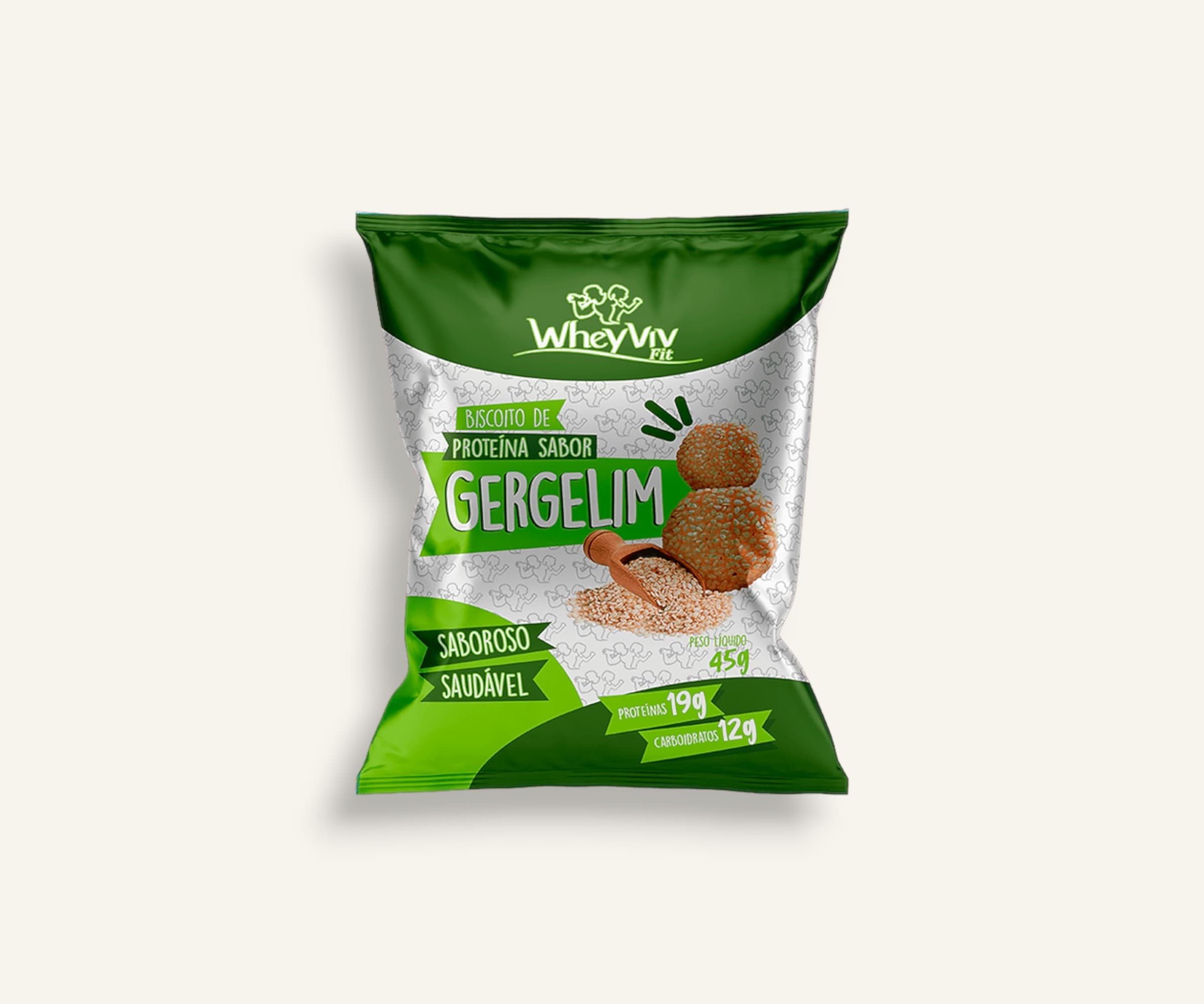 Biscoito sabor gergelim Wheyviv 45g