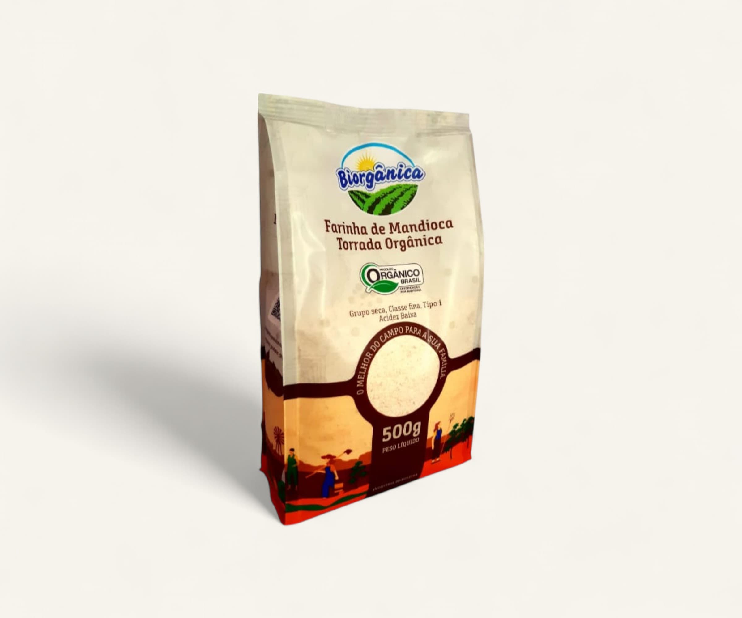 Farinha de mandioca orgânica torrada 500g