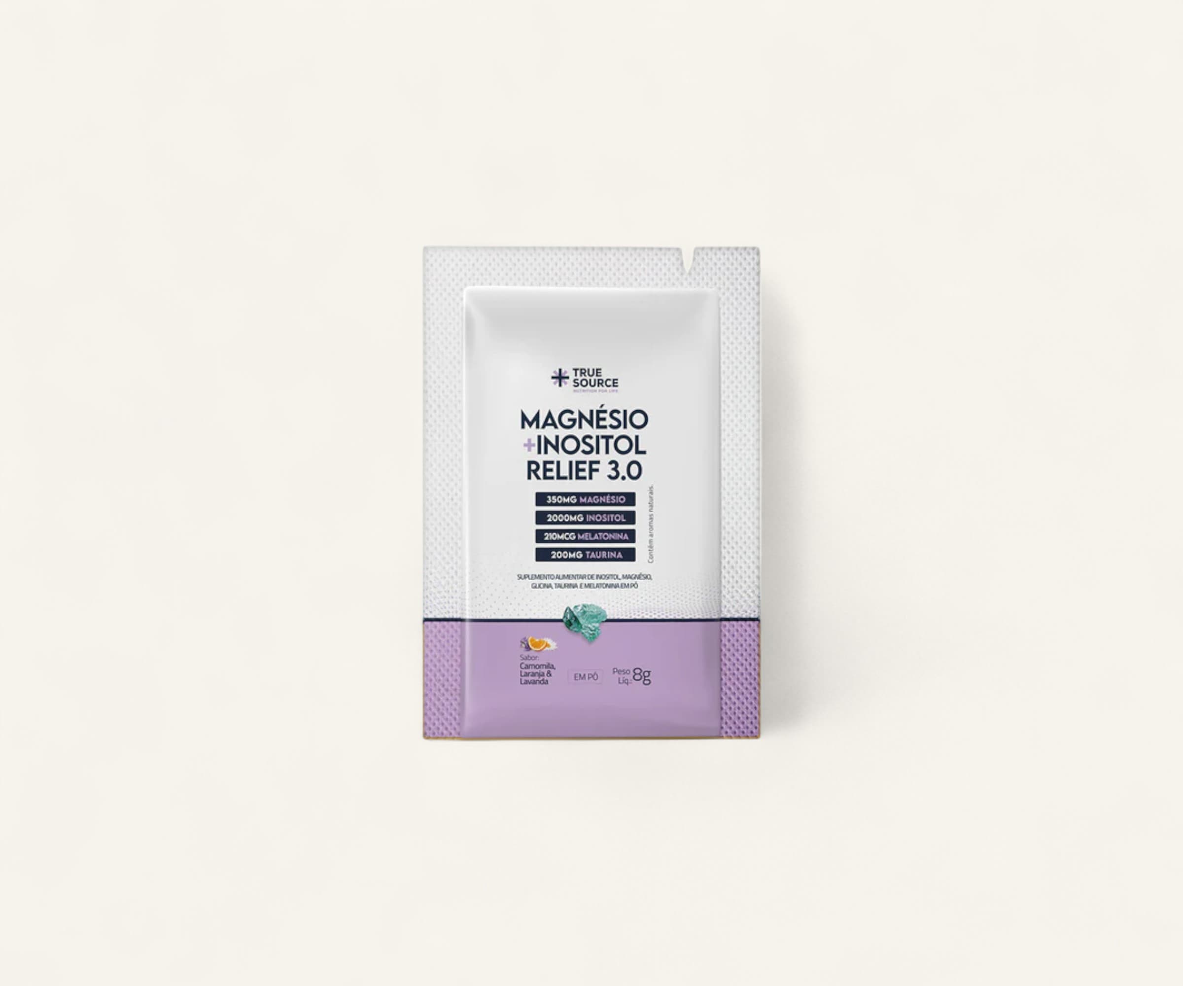Suplemento alimentar Magnésio + Inositol Relief 3.0 sabor camomila e lavanda 7g