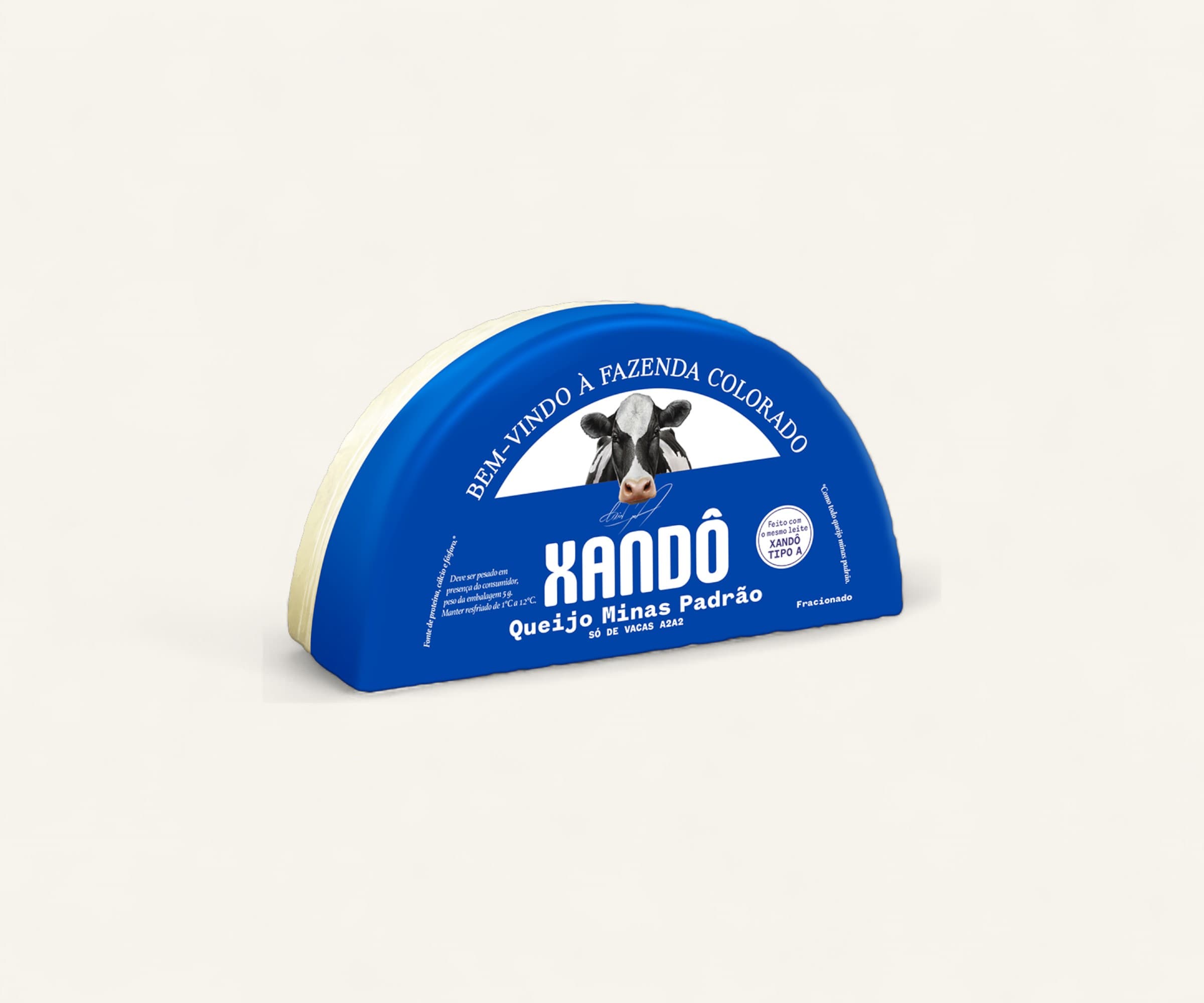 Queijo minas padrão feito com leite A2 Xandô 500g
