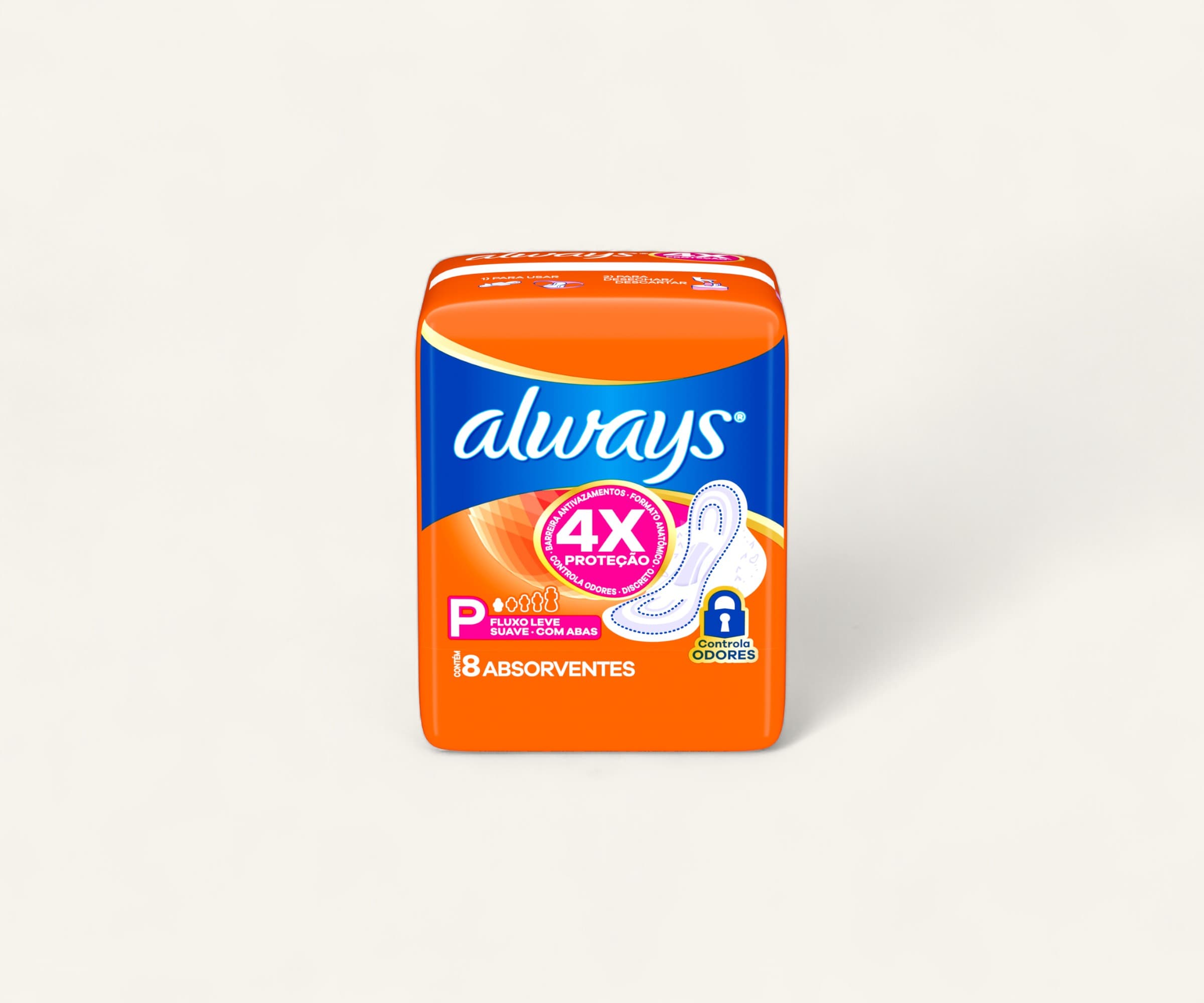 Absorvente higiênico Always cobertura suave com abas 8un