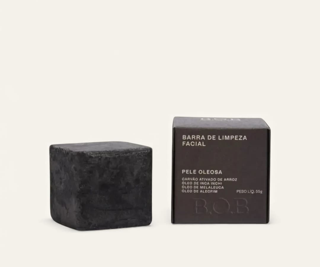 Barra de limpeza facial pele oleosa B.O.B 55g