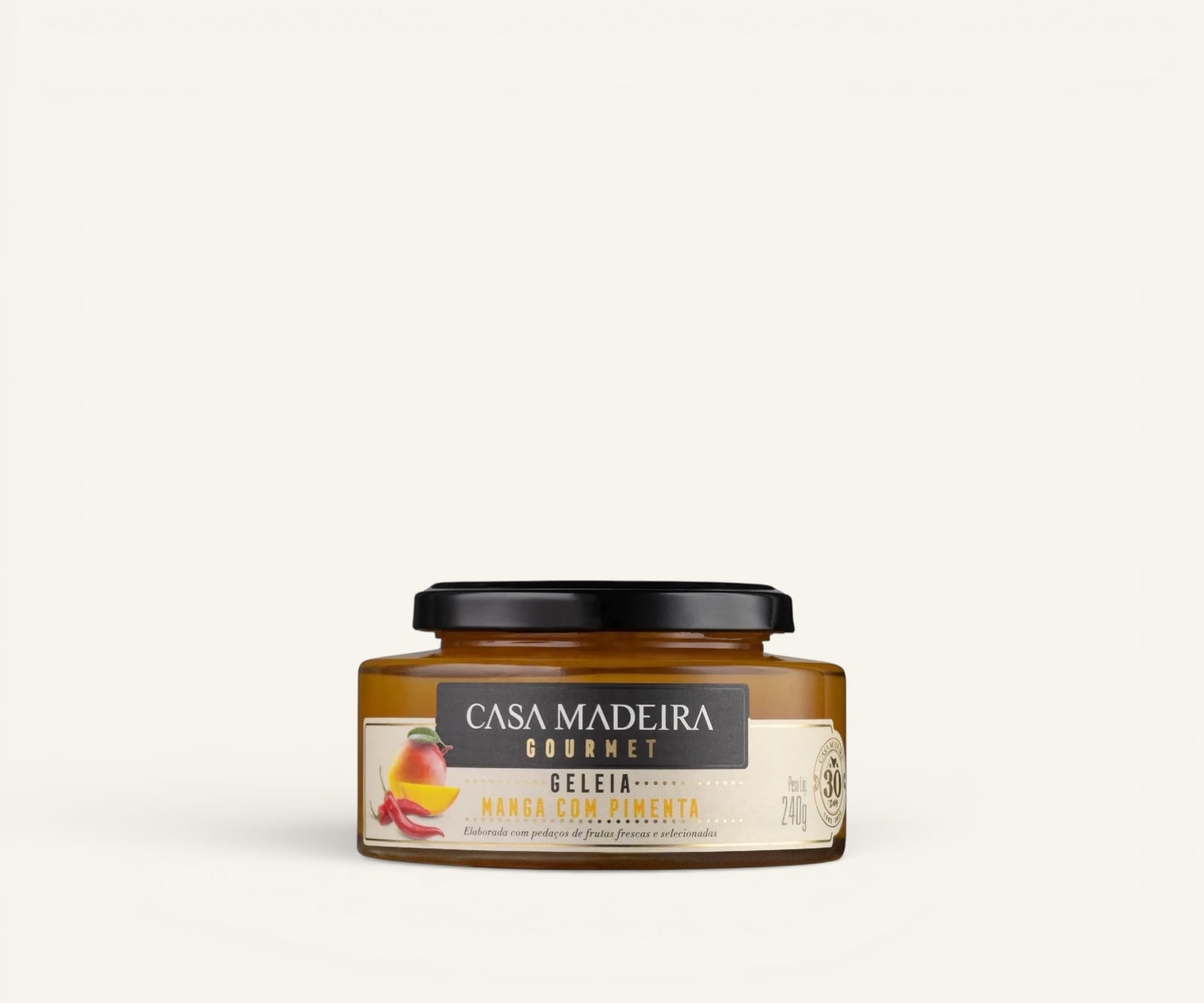Geleia gourmet manga com pimenta Casa Madeira 240g