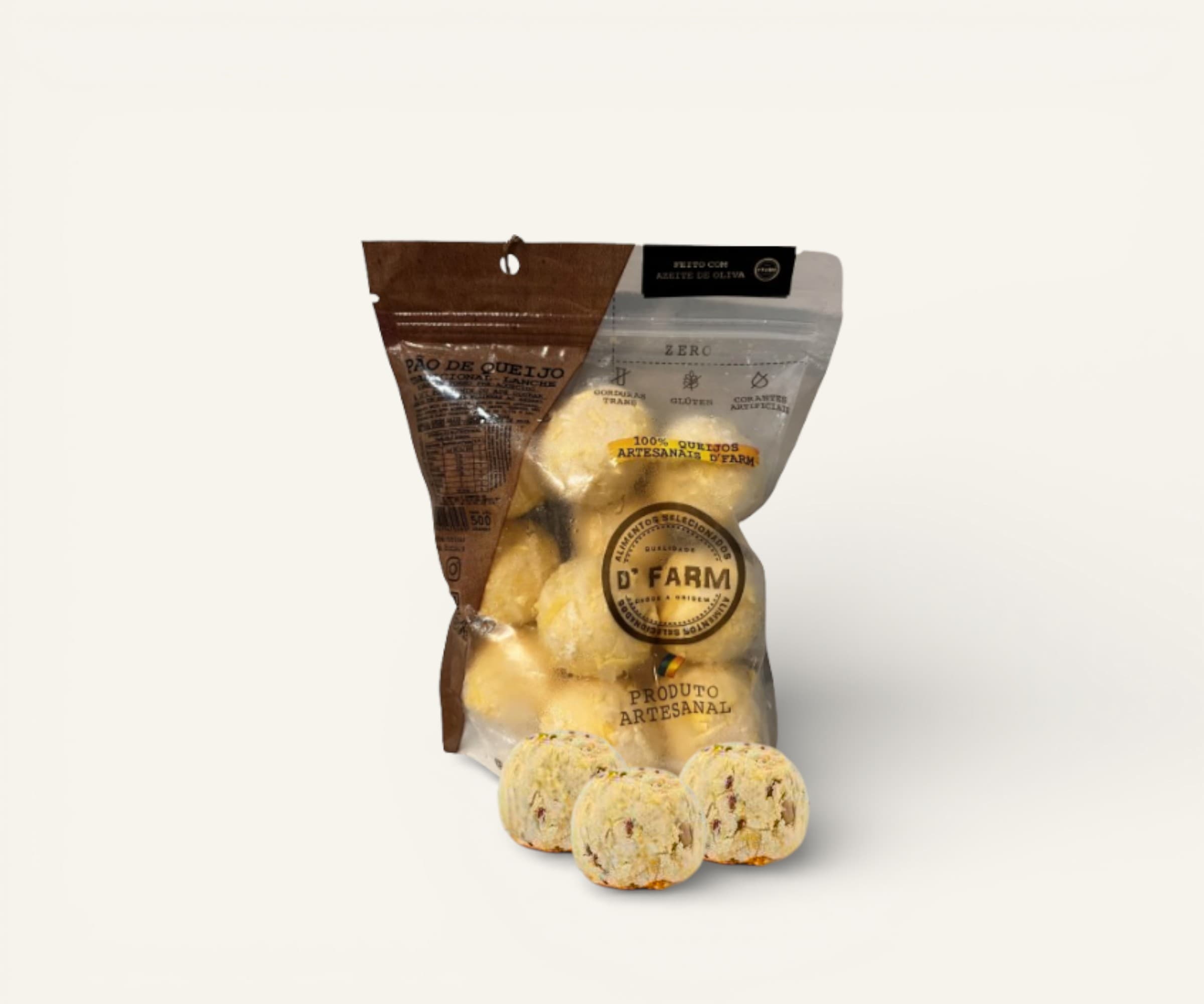 Pão de queijo multigrãos D'Farm 498g