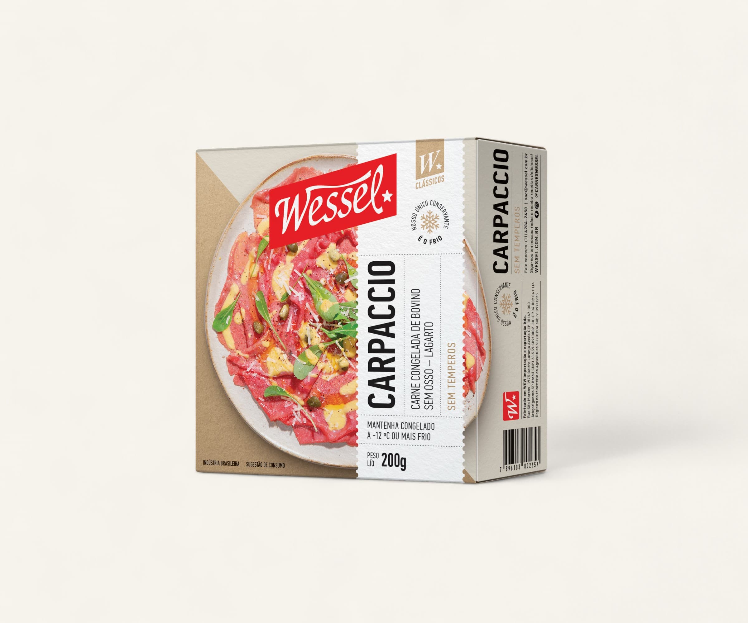 Carpaccio bovino congelado 200g