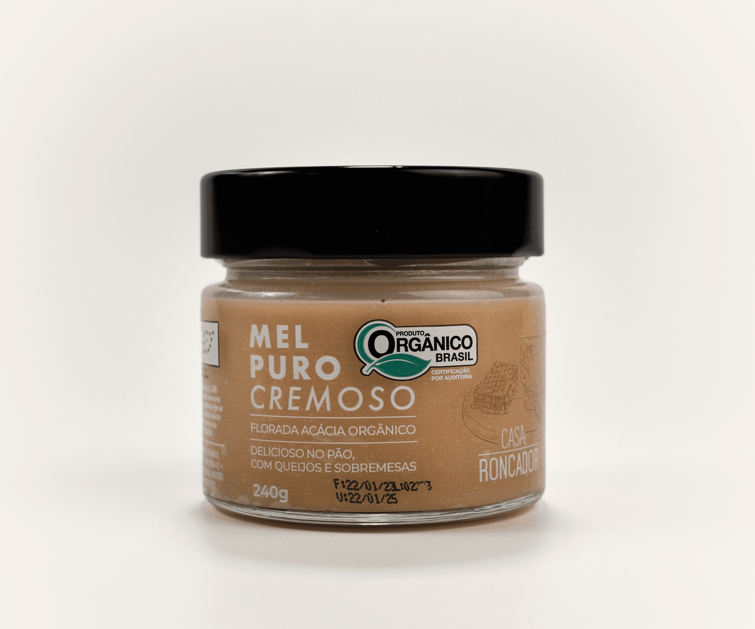 Mel puro cremoso orgânico 240g