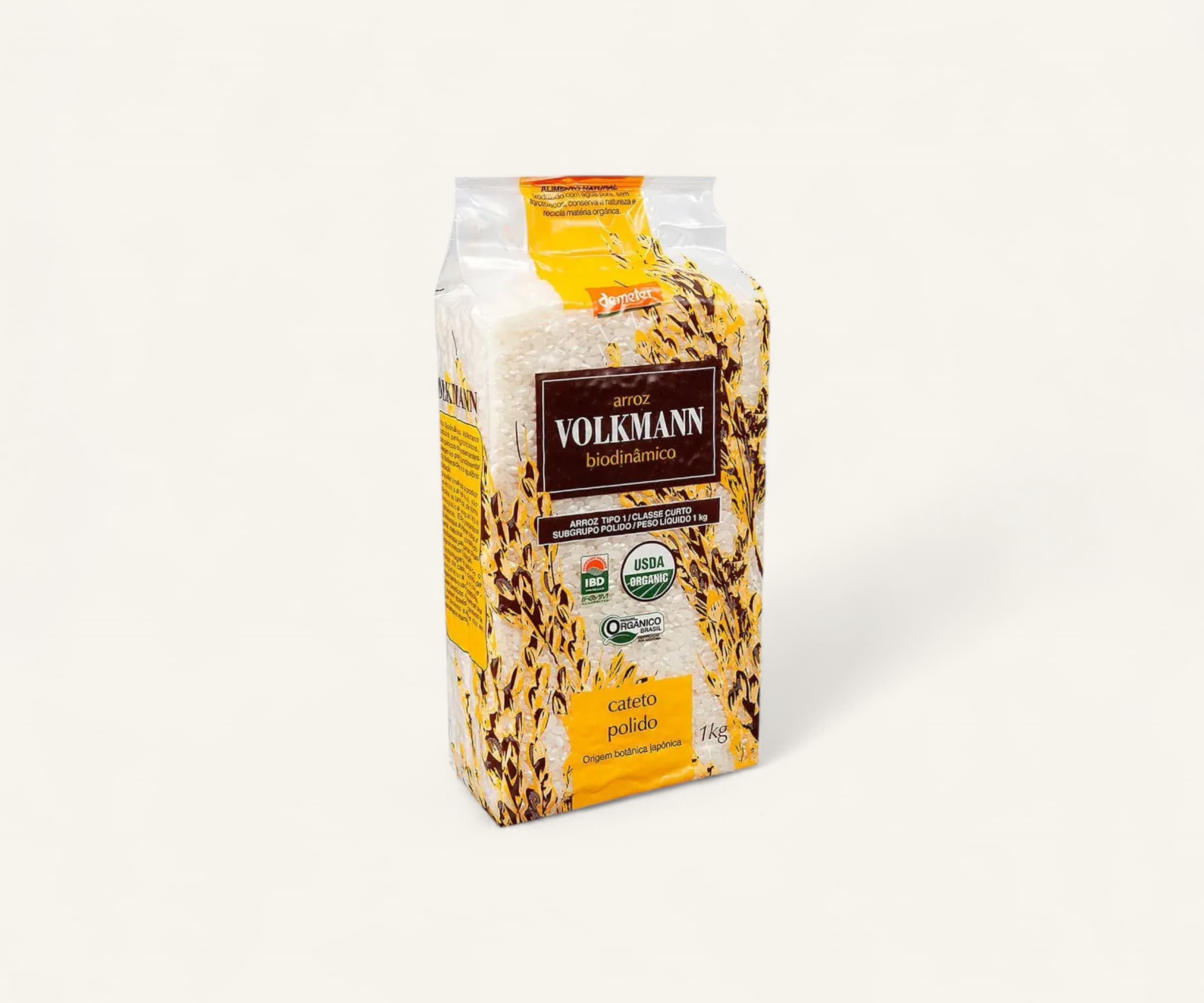 Arroz cateto polido biodinâmico 1kg
