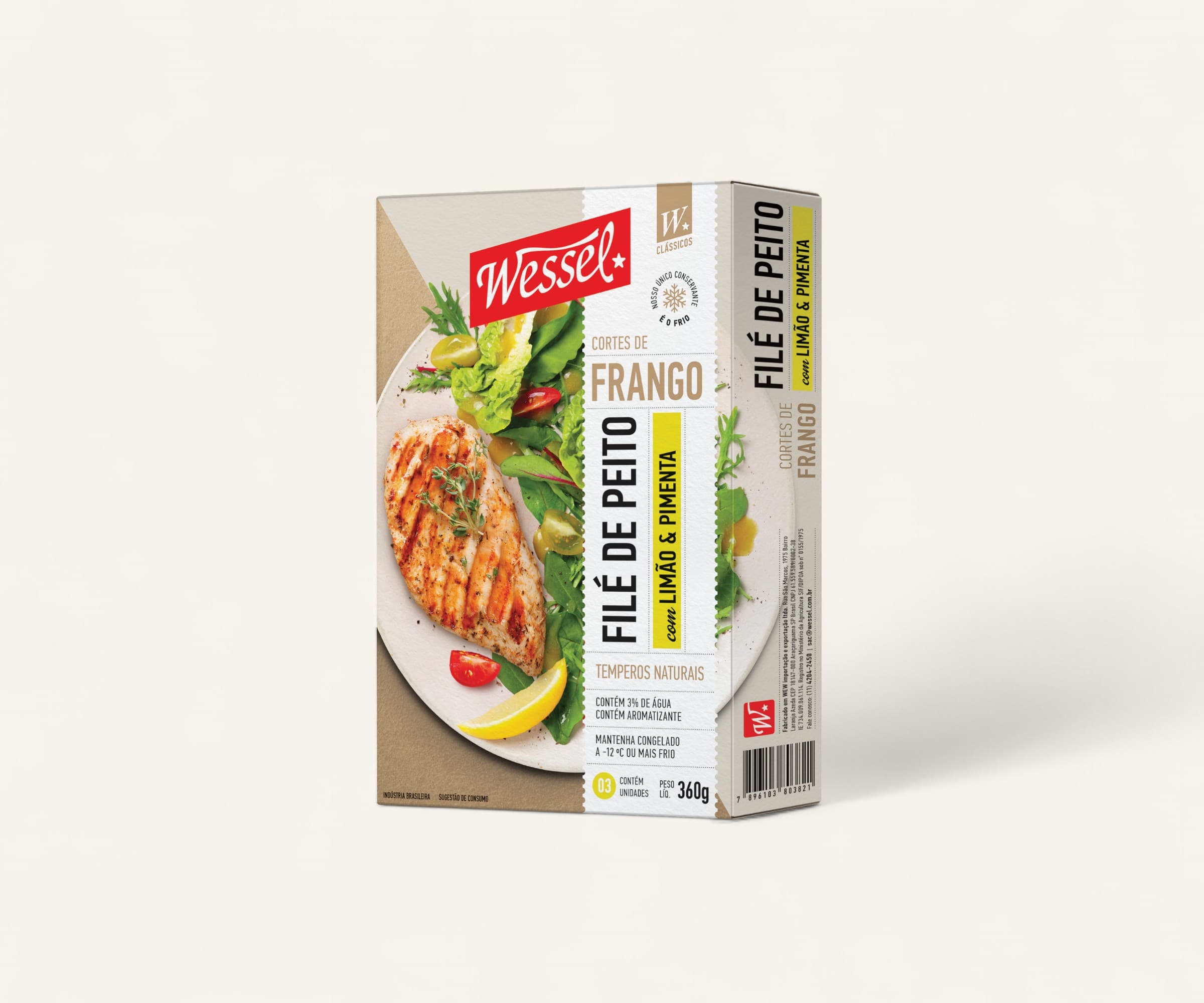 Filé de peito com limão e pimenta 360g