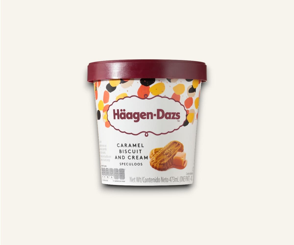 Sorvete caramel biscuit and cream Speculoos Häagen-Dazs 473ml