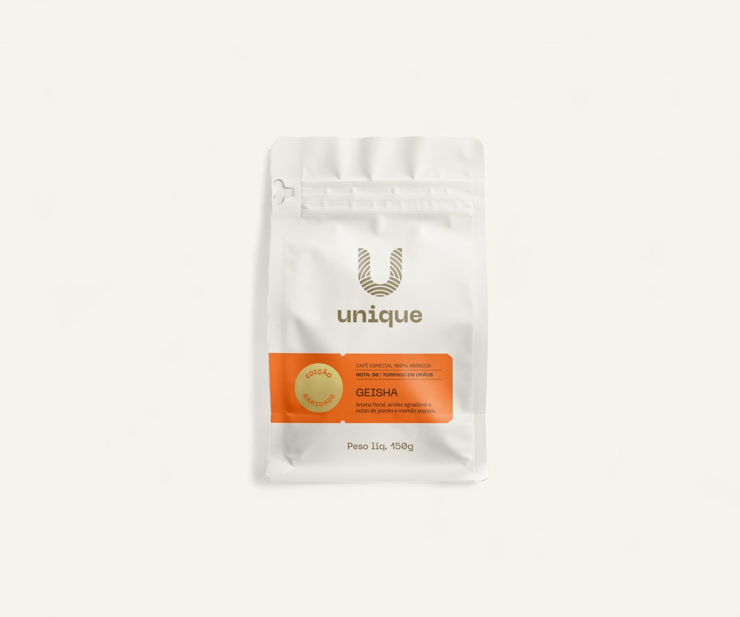 Café em grãos edição limitada geisha Unique Cafés 150g