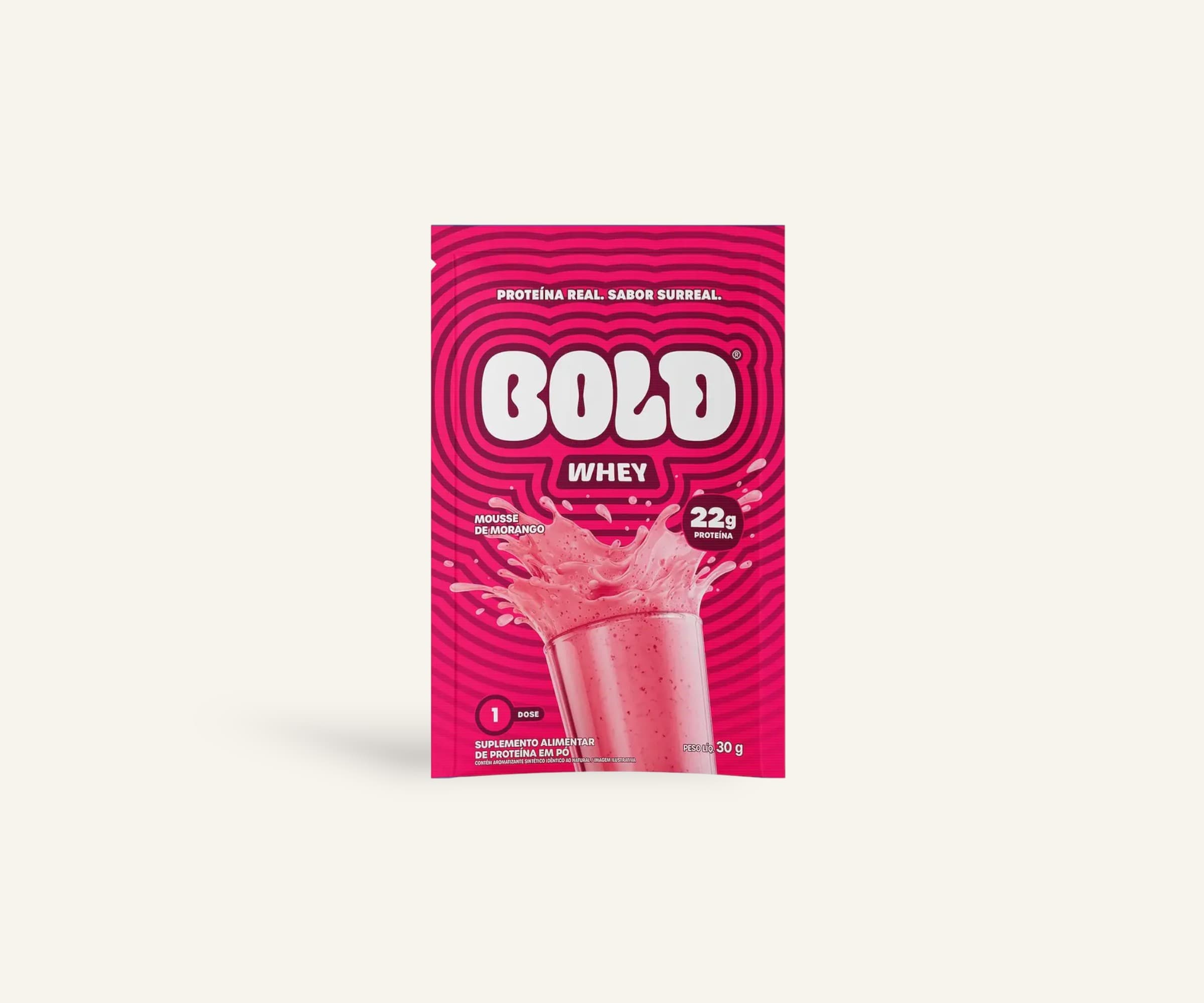Bold whey mousse de morango 30g