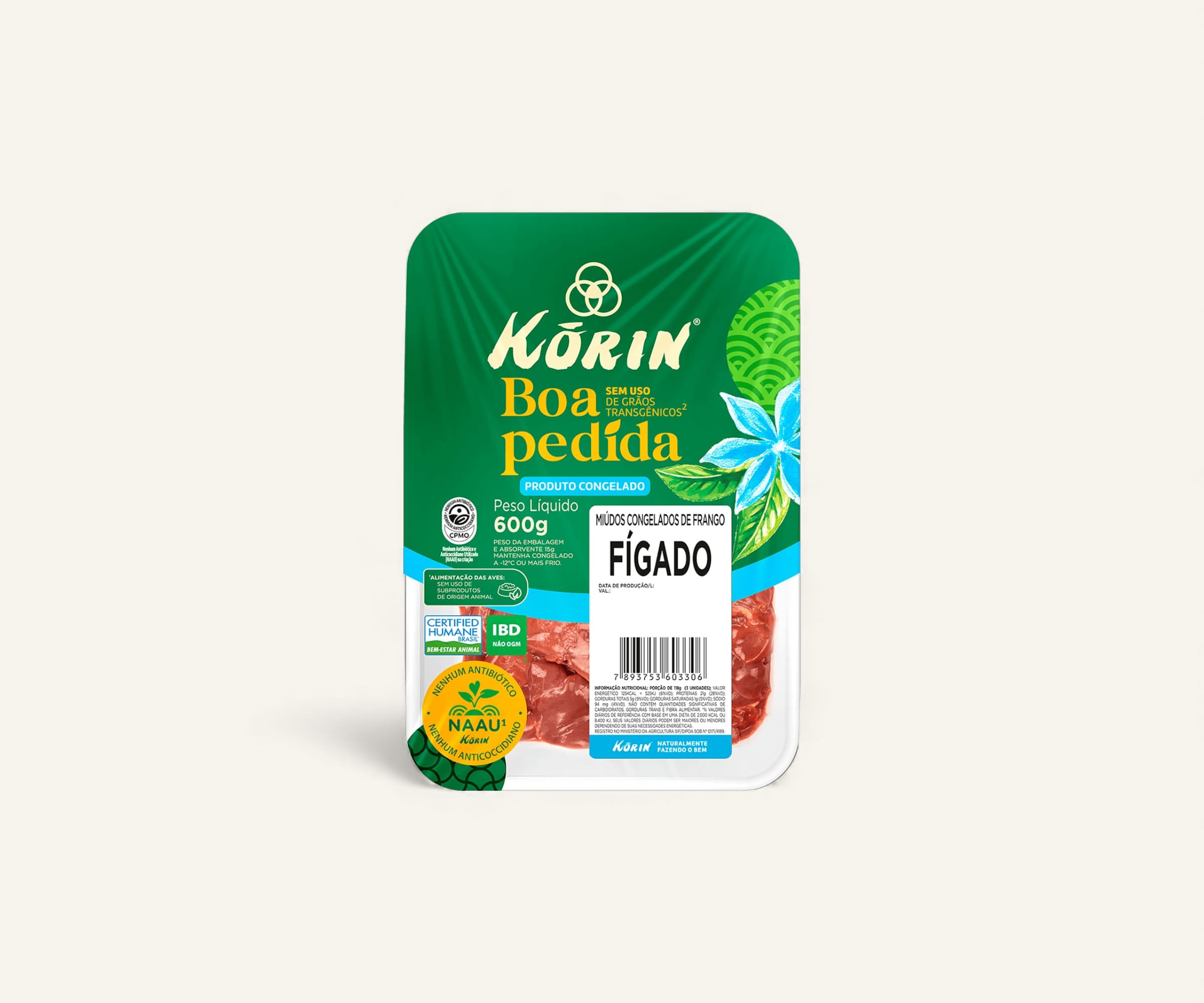 Figado de frango Korin 600g
